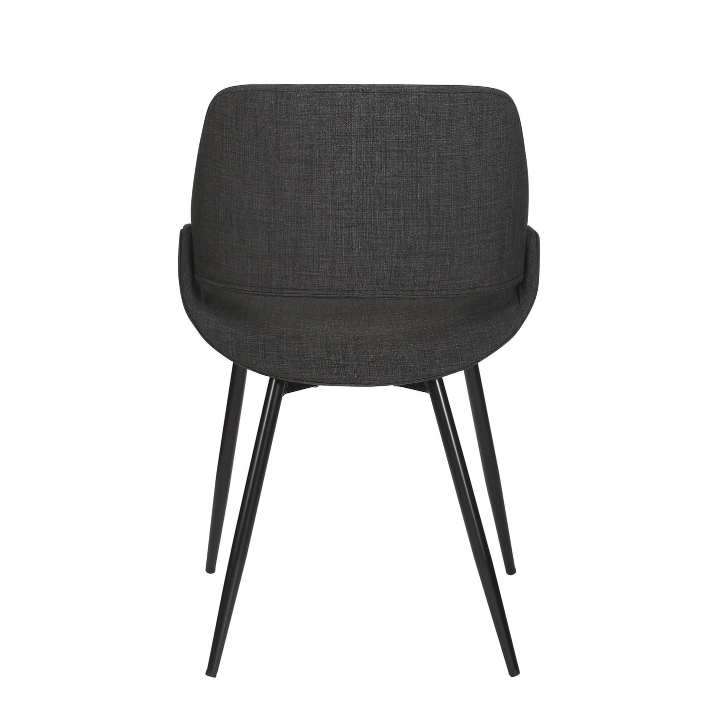 Majestic Office Furniture Mid-Century Modern Accent/Dining Chair in Natural Wood and Blue Fabric - Set of 2