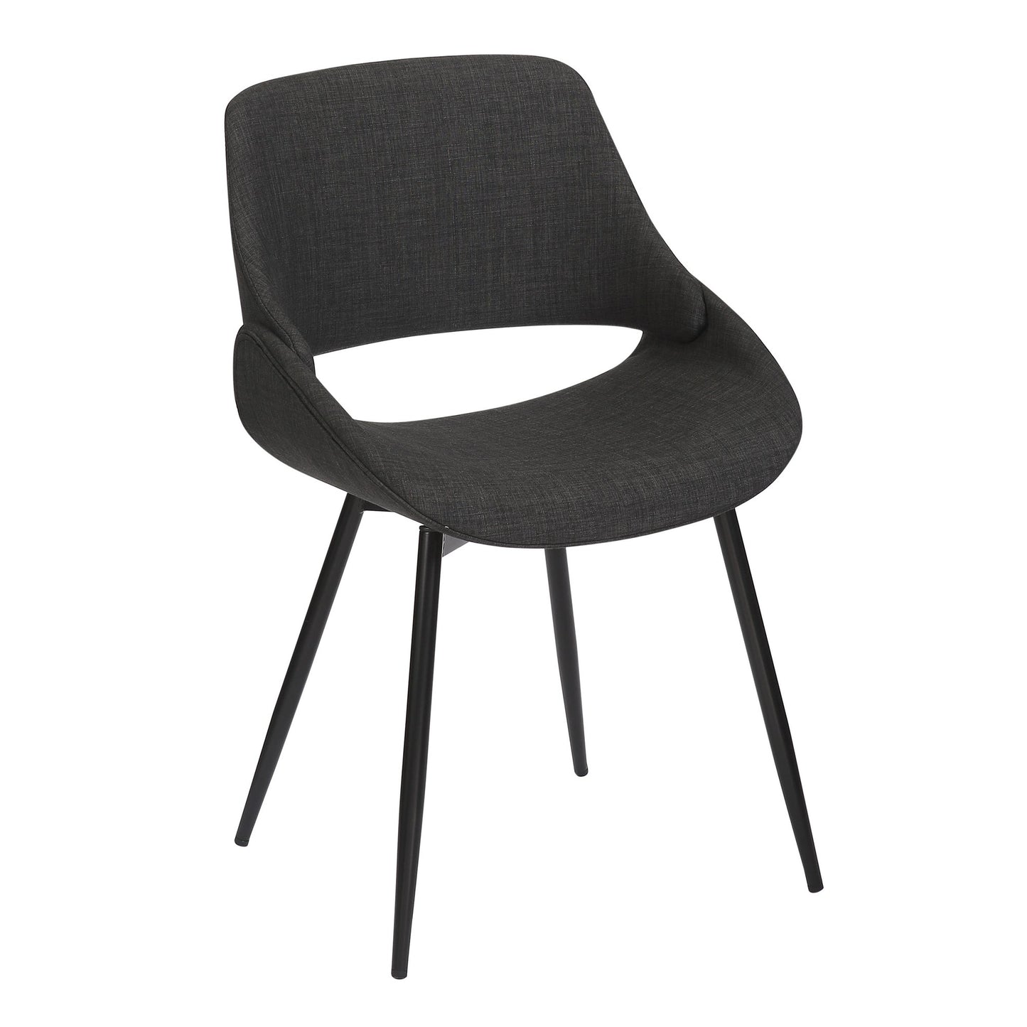 Majestic Office Furniture Mid-Century Modern Accent/Dining Chair in Natural Wood and Blue Fabric - Set of 2