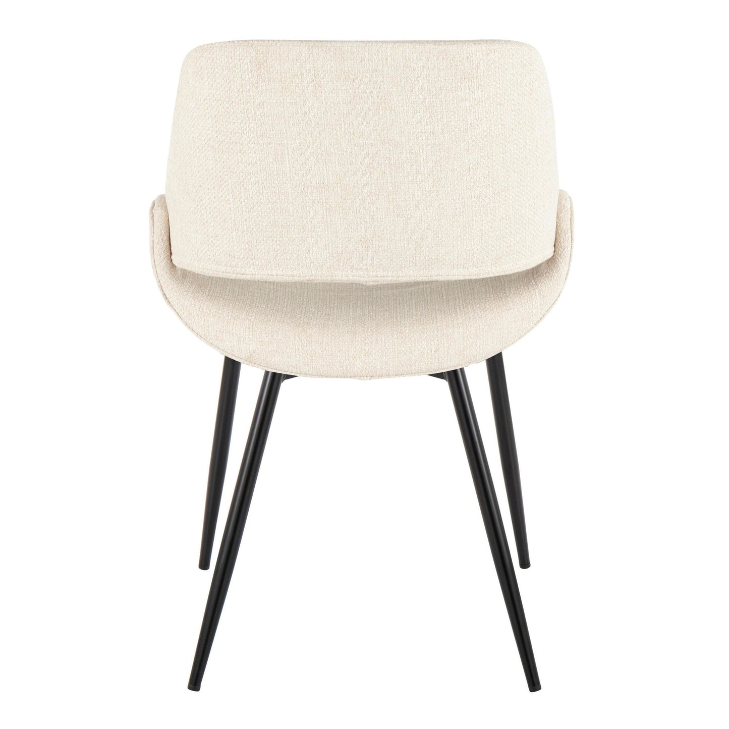 Majestic Office Furniture Mid-Century Modern Accent/Dining Chair in Natural Wood and Blue Fabric - Set of 2