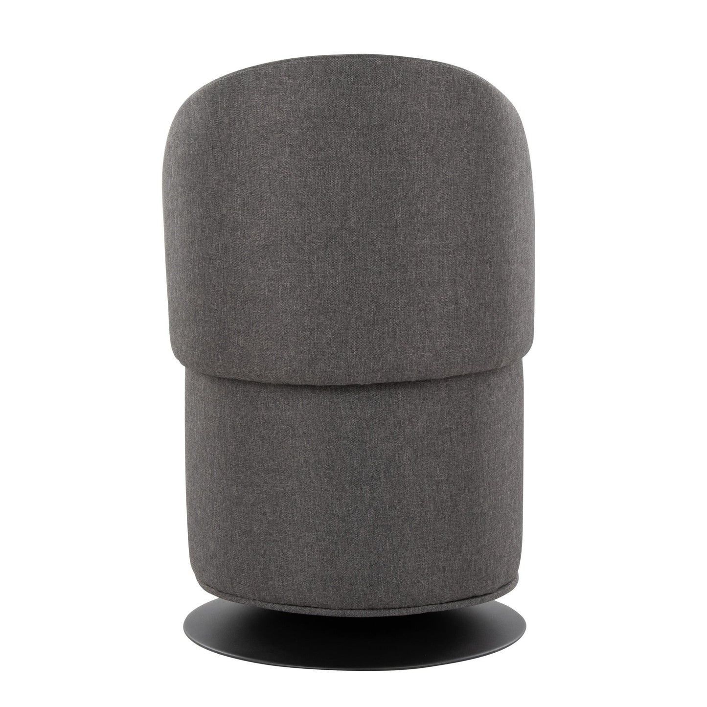 Majestic Office Furniture Contemporary Swivel Chair in Black Metal and Charcoal Fabric