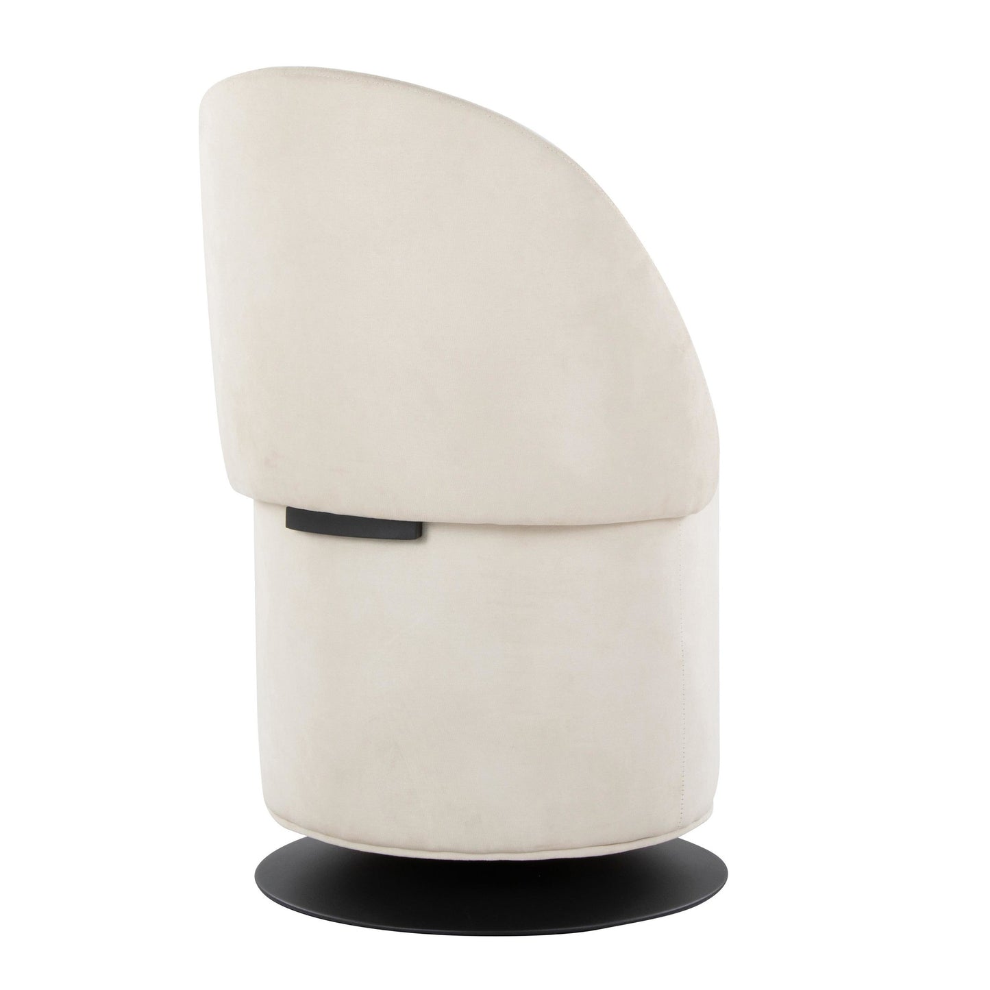 Majestic Office Furniture Contemporary Swivel Chair in Black Metal and Charcoal Fabric