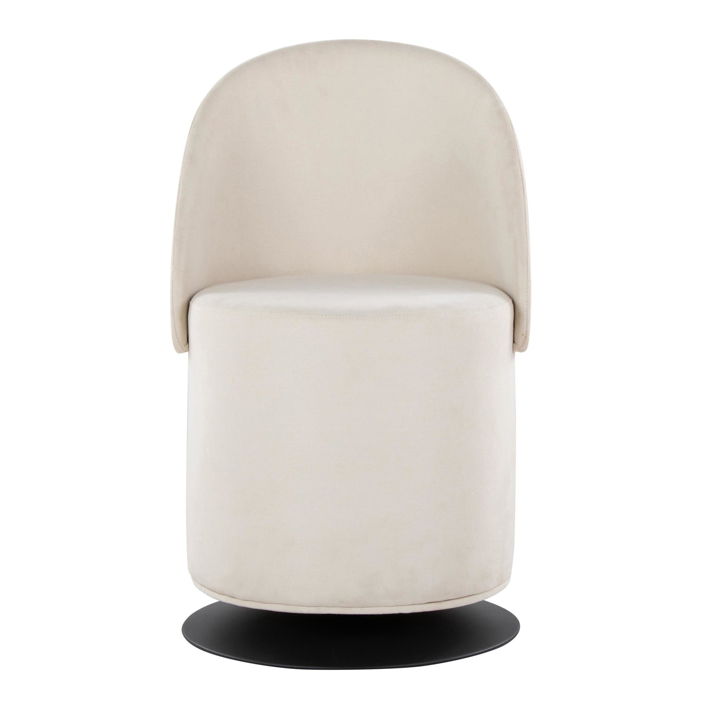 Majestic Office Furniture Contemporary Swivel Chair in Black Metal and Charcoal Fabric