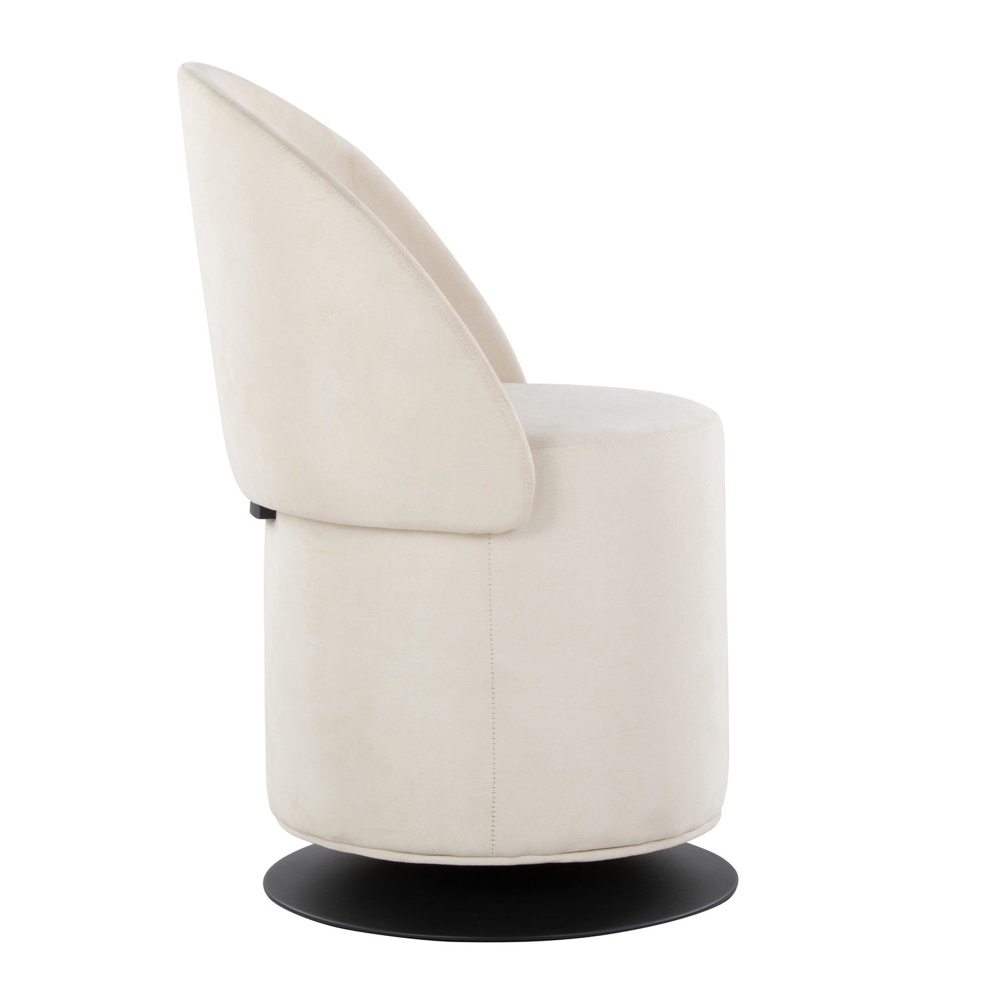 Majestic Office Furniture Contemporary Swivel Chair in Black Metal and Charcoal Fabric
