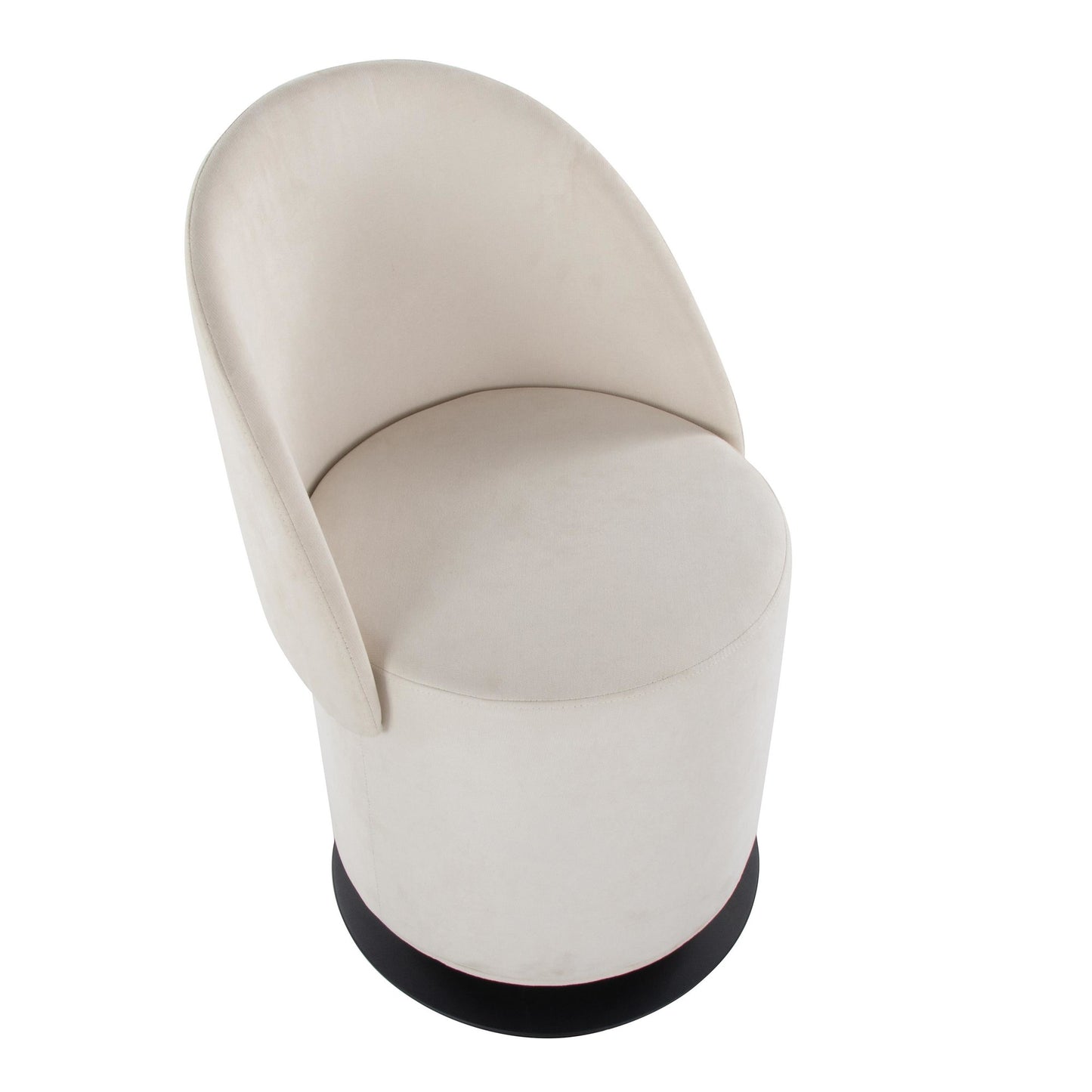 Majestic Office Furniture Contemporary Swivel Chair in Black Metal and Charcoal Fabric