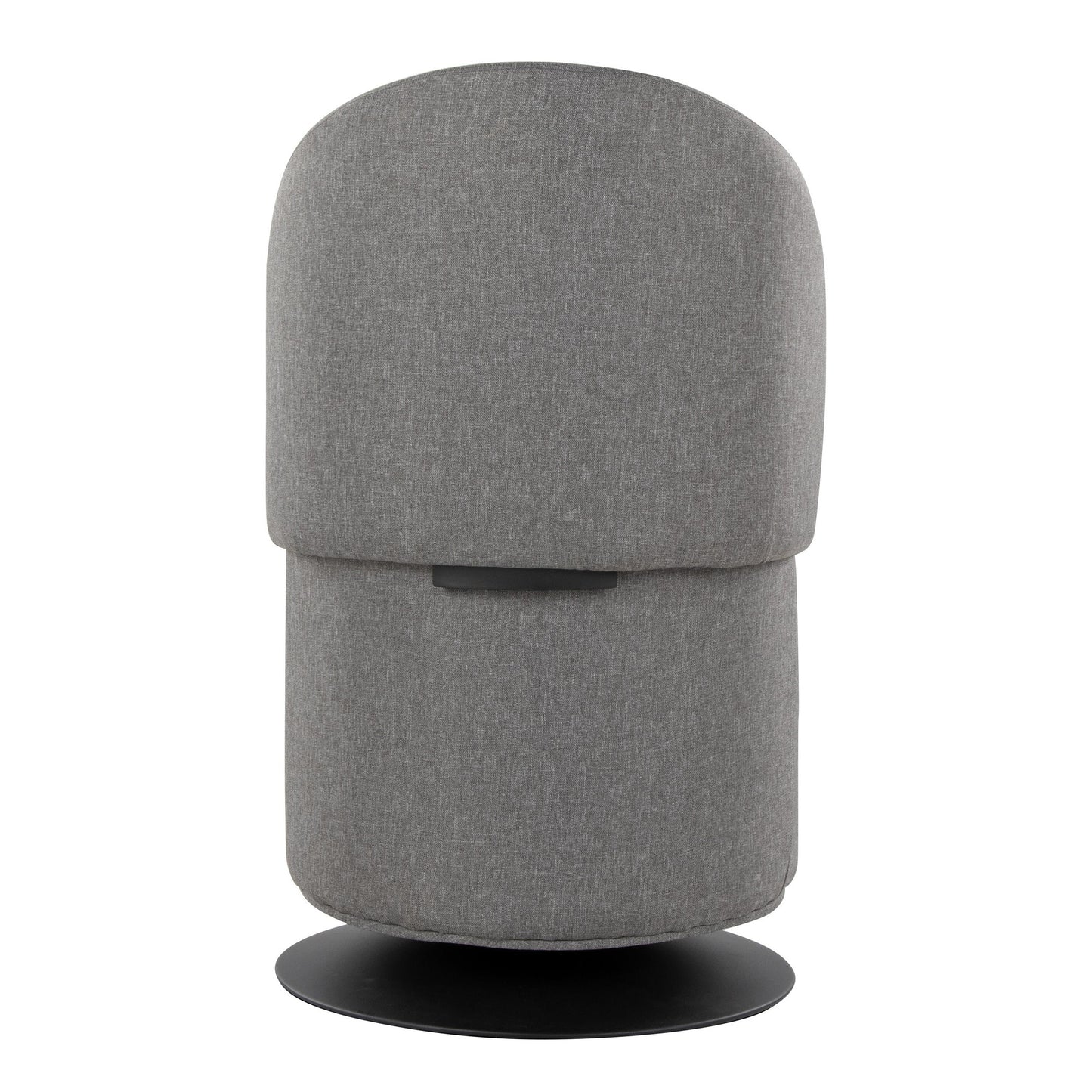 Majestic Office Furniture Contemporary Swivel Chair in Black Metal and Charcoal Fabric
