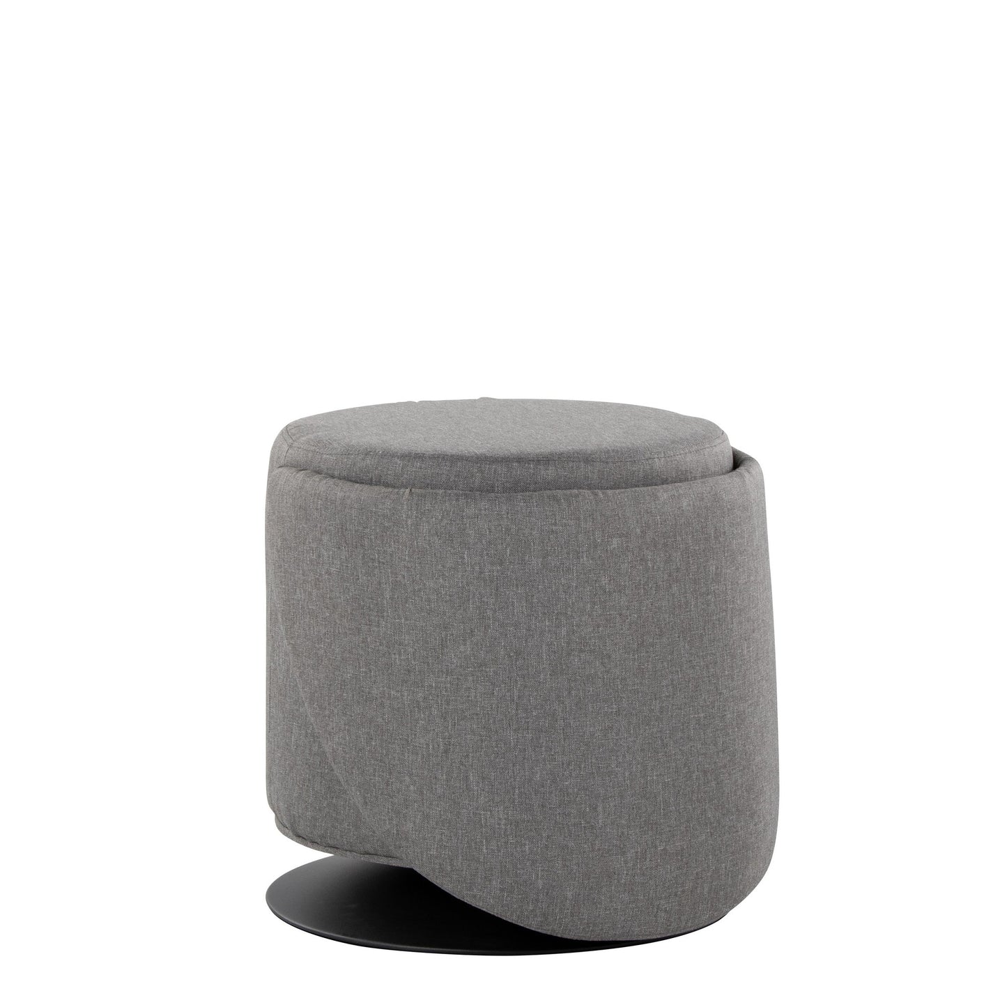 Majestic Office Furniture Contemporary Swivel Chair in Black Metal and Charcoal Fabric