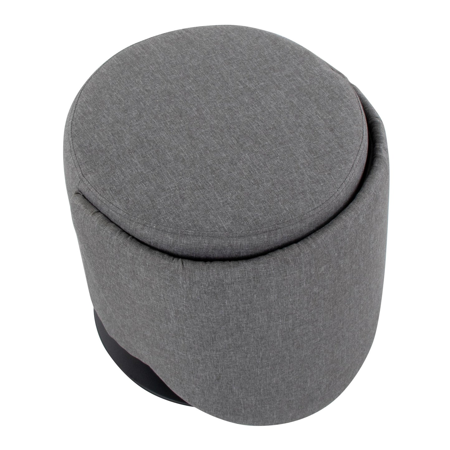 Majestic Office Furniture Contemporary Swivel Chair in Black Metal and Charcoal Fabric