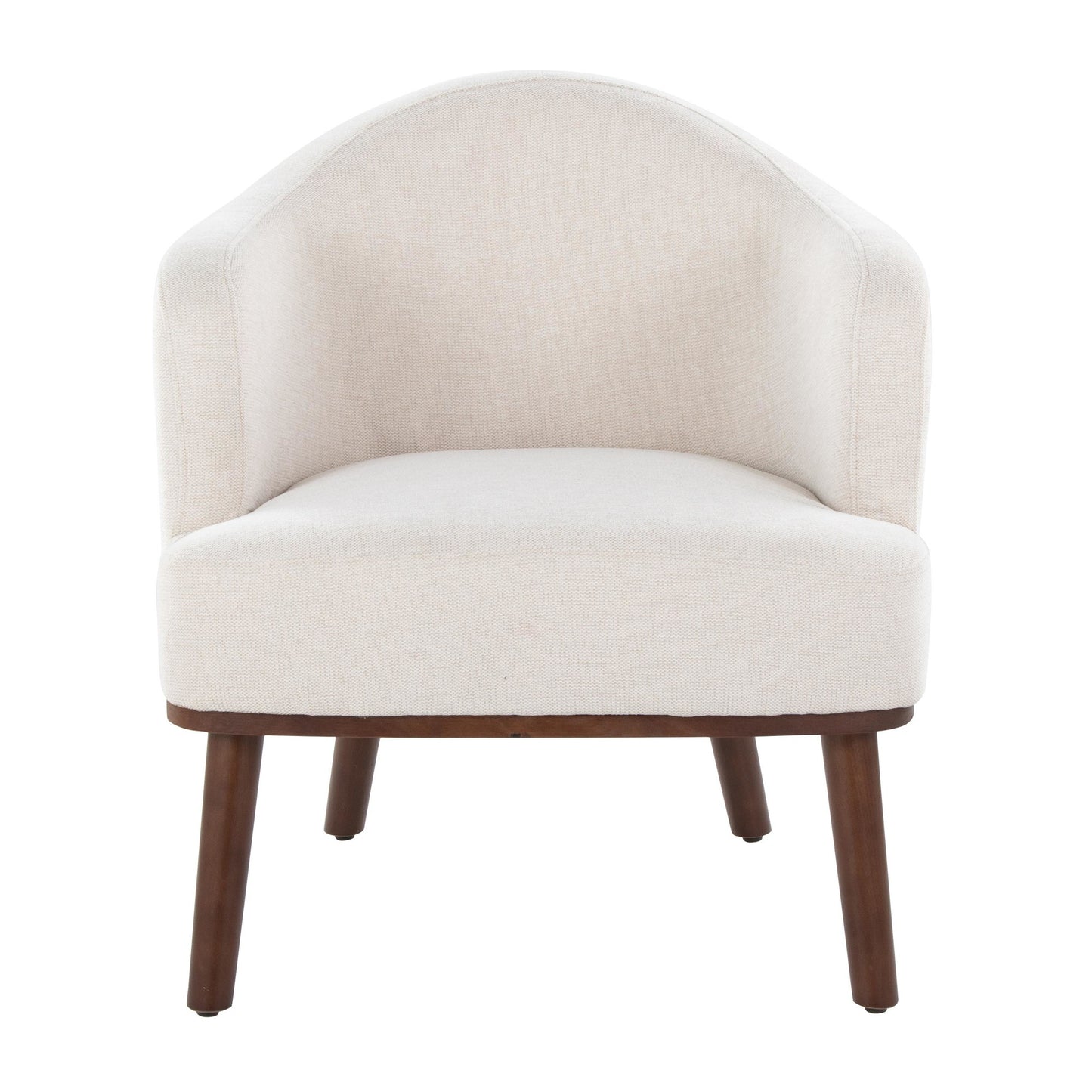 Majestic Office Furniture Mid-Century Modern Accent Chair in Black Wood and Grey Fabric