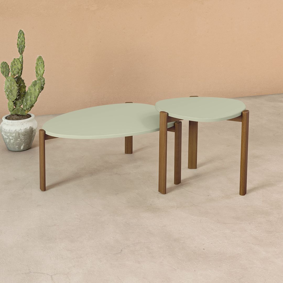 Manhattan Comfort Gales Coffee Table, End Table