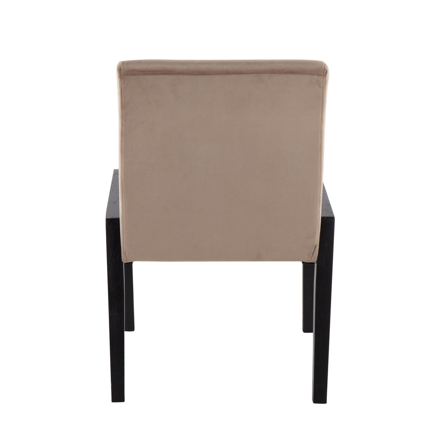 Majestic Office Furniture Contemporary Chair in Black Wood and Beige Fabric - Set of 2