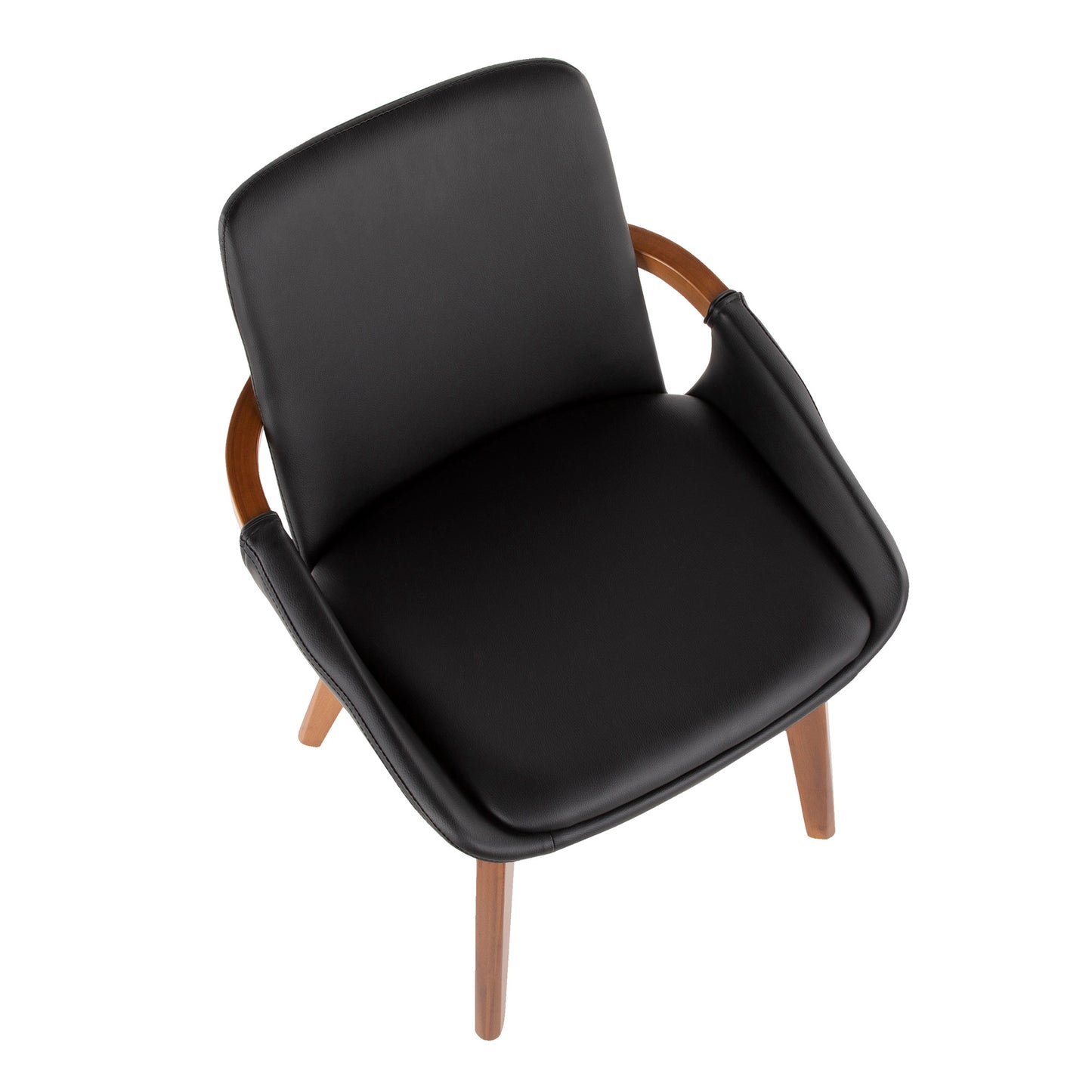 Majestic Office Furniture Mid-Century Chair in Natural Bamboo and Light Grey Noise Fabric