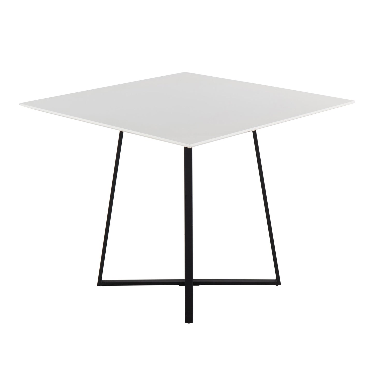 Majestic Office Furniture Contemporary/glam Square Dining Table with Gold Metal Legs and Clear Glass Top