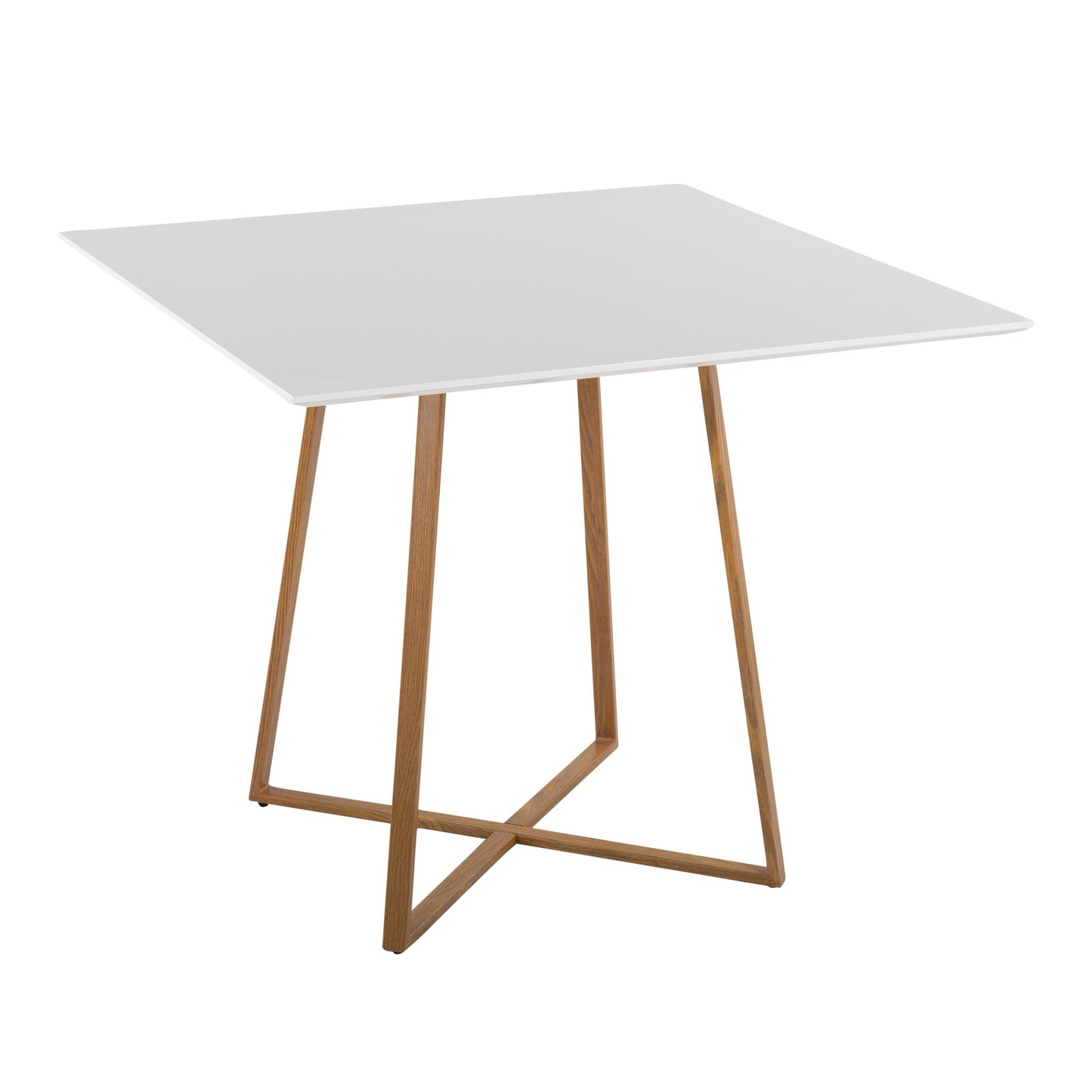 Cosmo Contemporary/glam Square Dining Table with Gold Metal Legs and Clear Glass Top