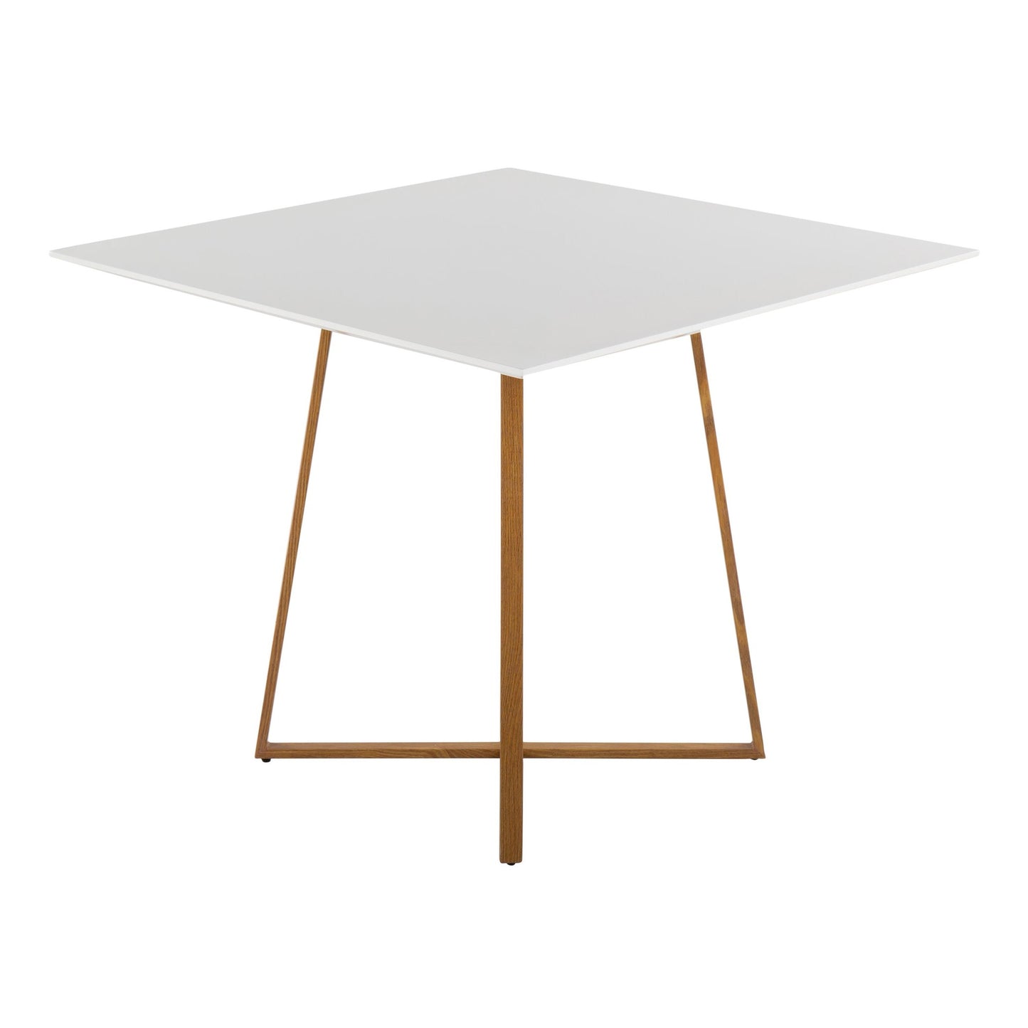 Majestic Office Furniture Contemporary/glam Square Dining Table with Gold Metal Legs and Clear Glass Top