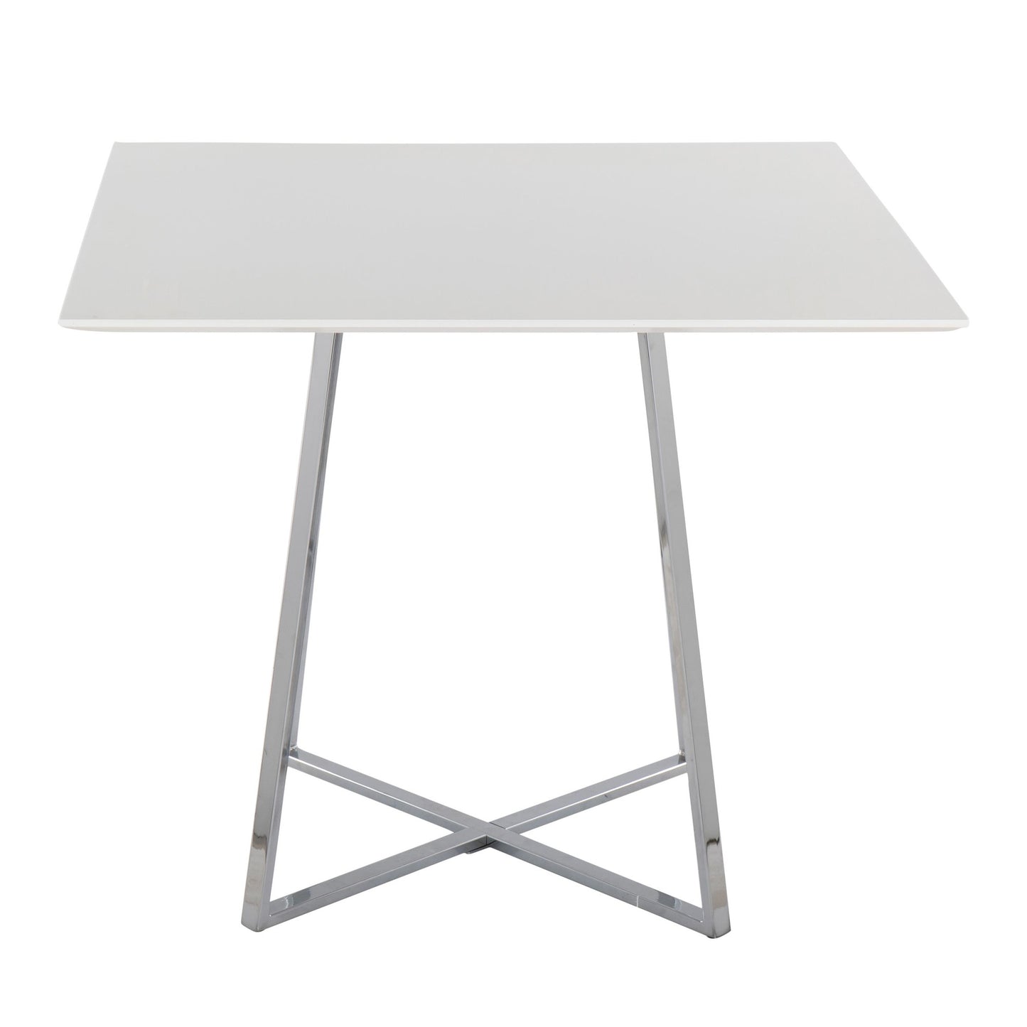 Majestic Office Furniture Contemporary/glam Square Dining Table with Gold Metal Legs and Clear Glass Top