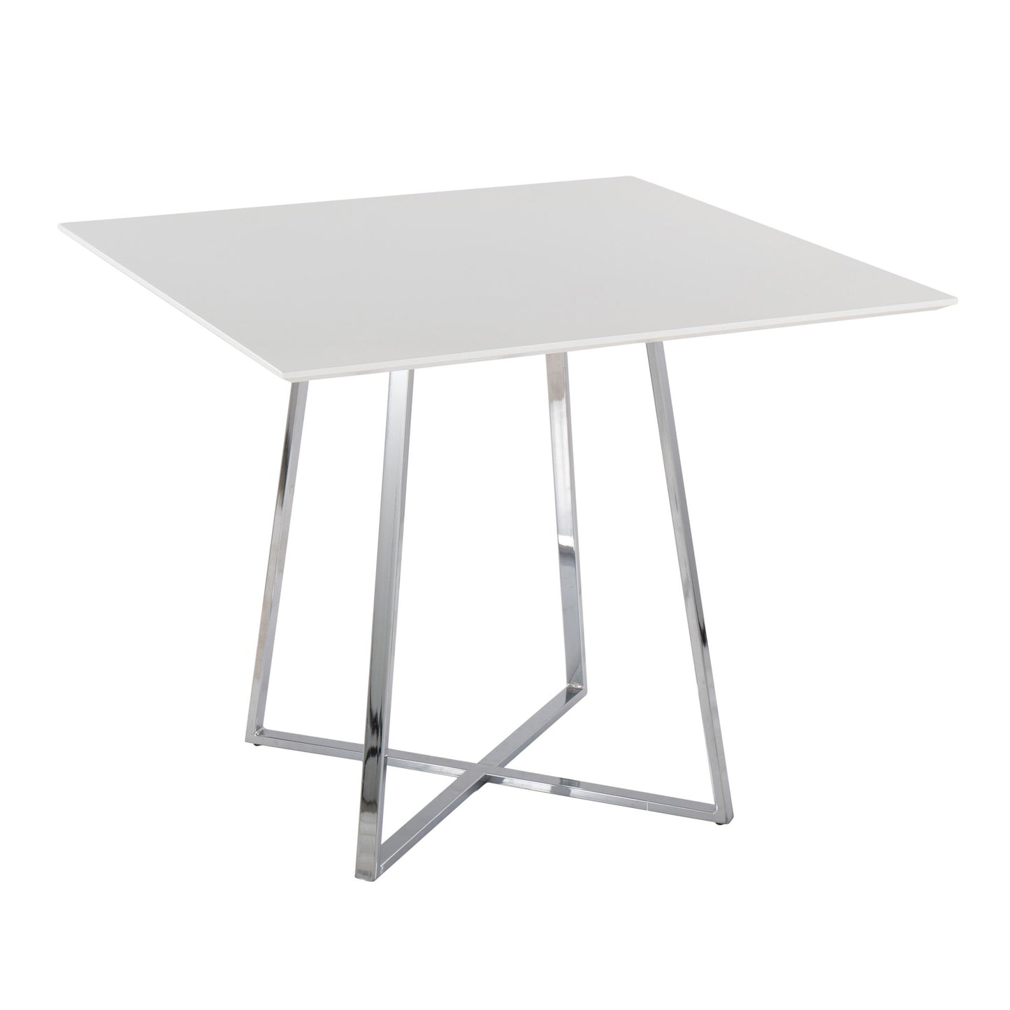 Cosmo Contemporary/glam Square Dining Table with Gold Metal Legs and Clear Glass Top