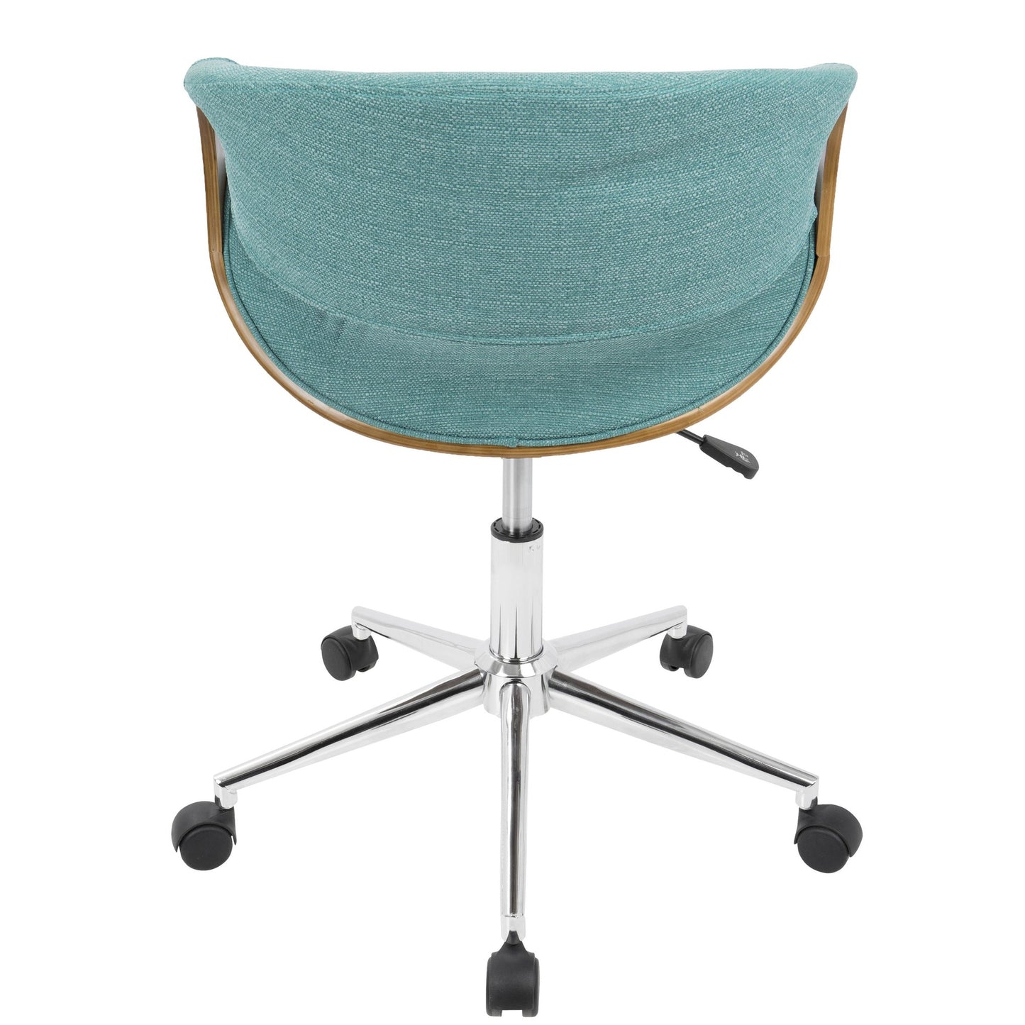 Majestic Office Furniture Mid-Century Modern Office Chair in Walnut and Cream