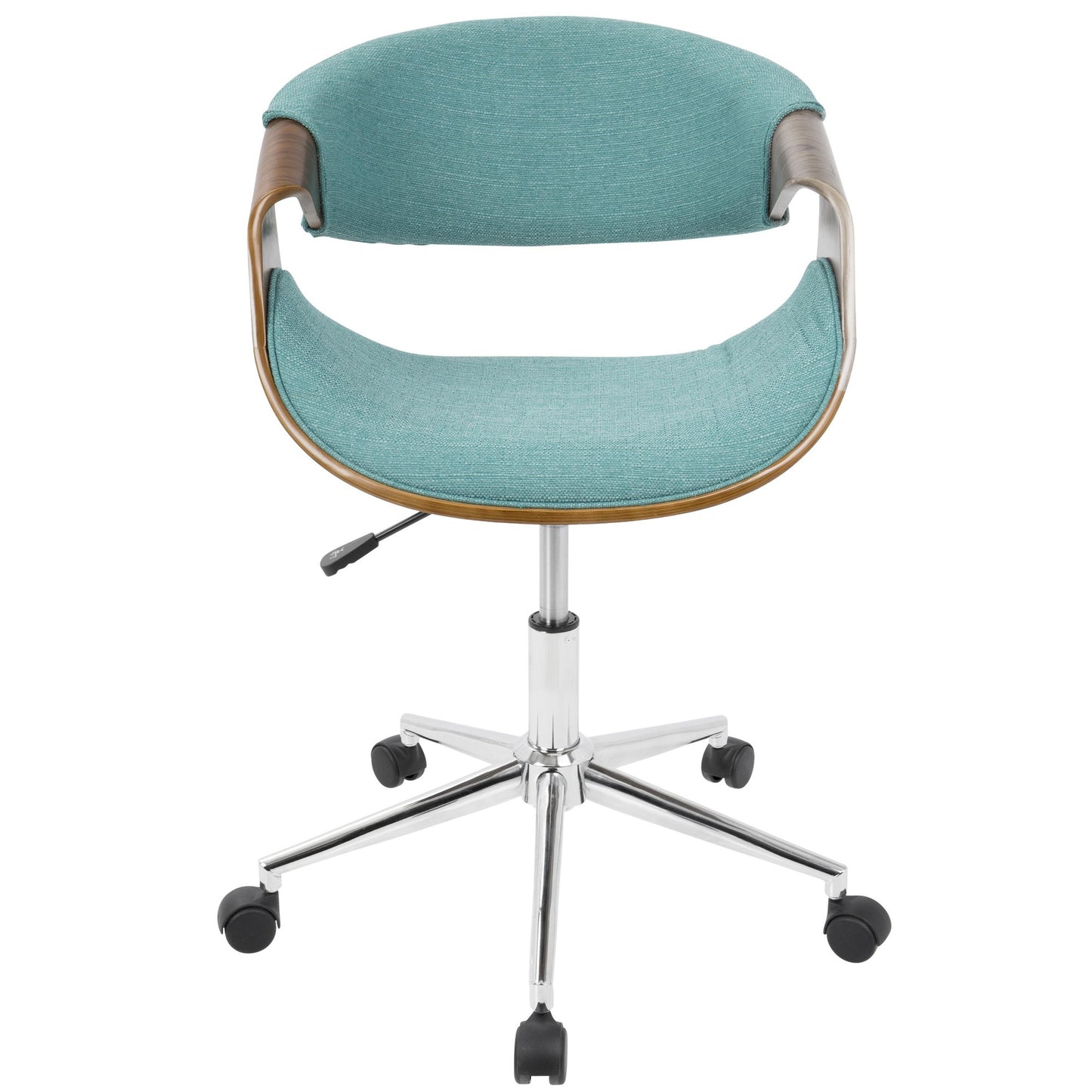Majestic Office Furniture Mid-Century Modern Office Chair in Walnut and Cream