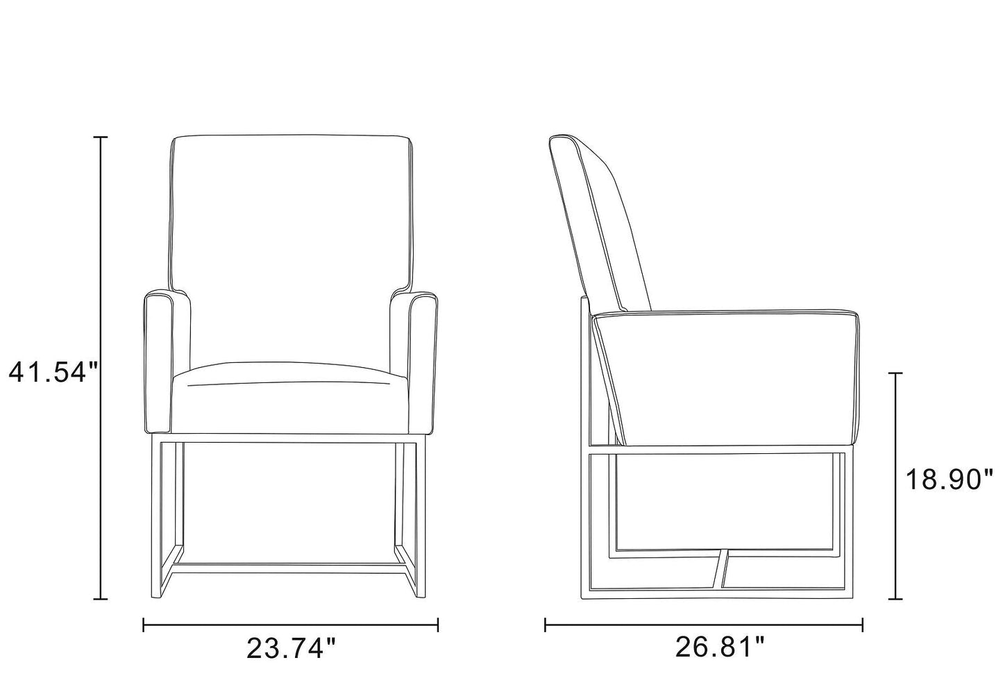 Manhattan Comfort Element Dining Armchair