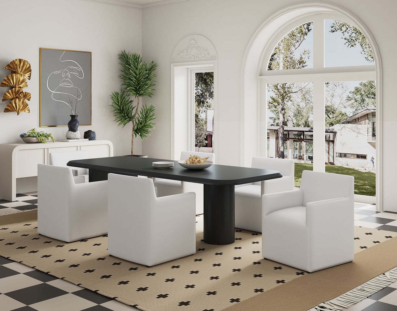 Manhattan Comfort Anna Square Dining Armchair