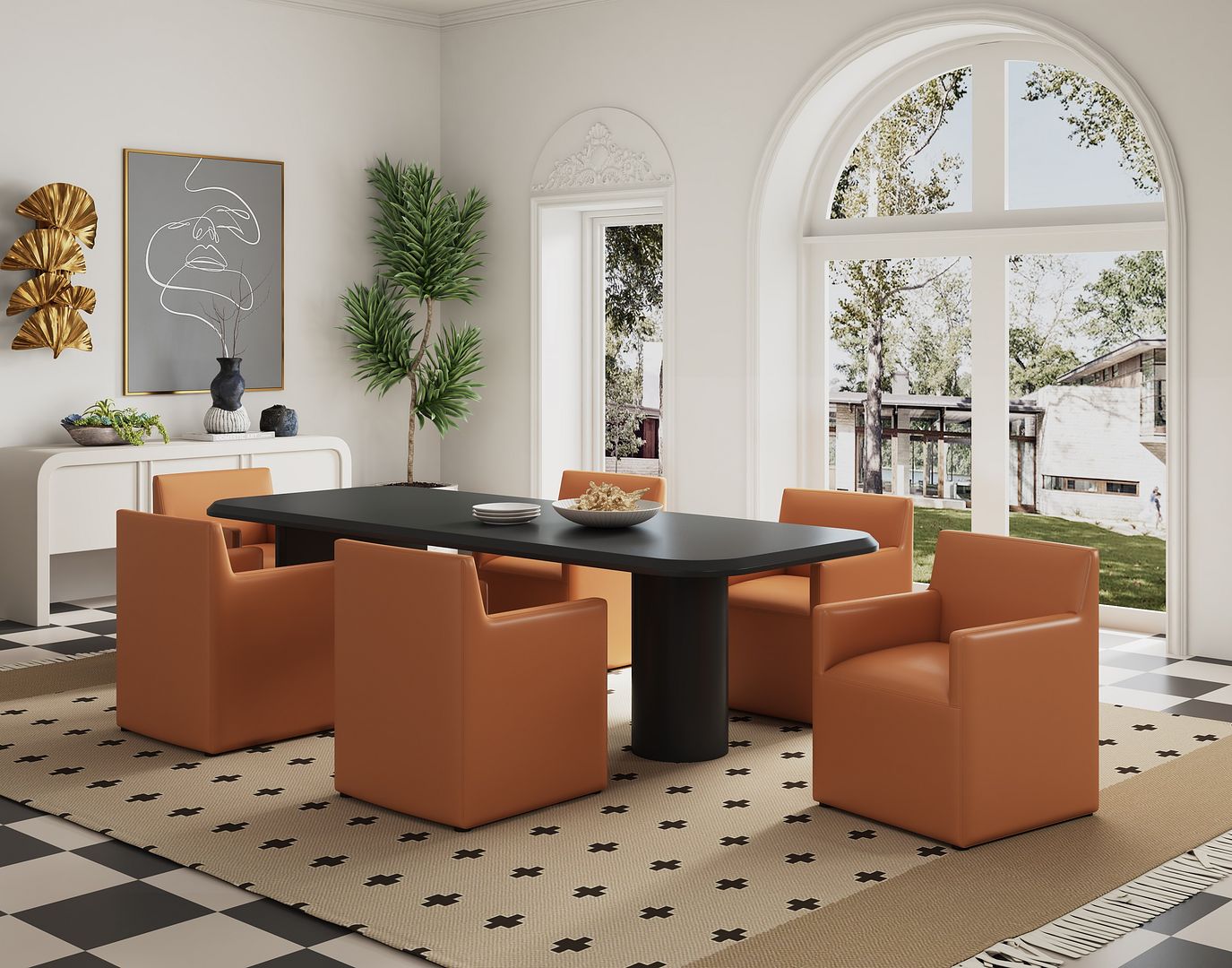 Manhattan Comfort Anna Square Dining Armchair