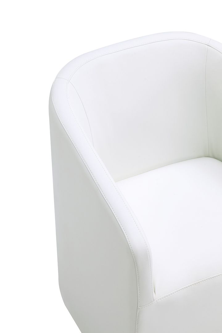 Manhattan Comfort Anna Modern Round Faux Leather Dining Armchair