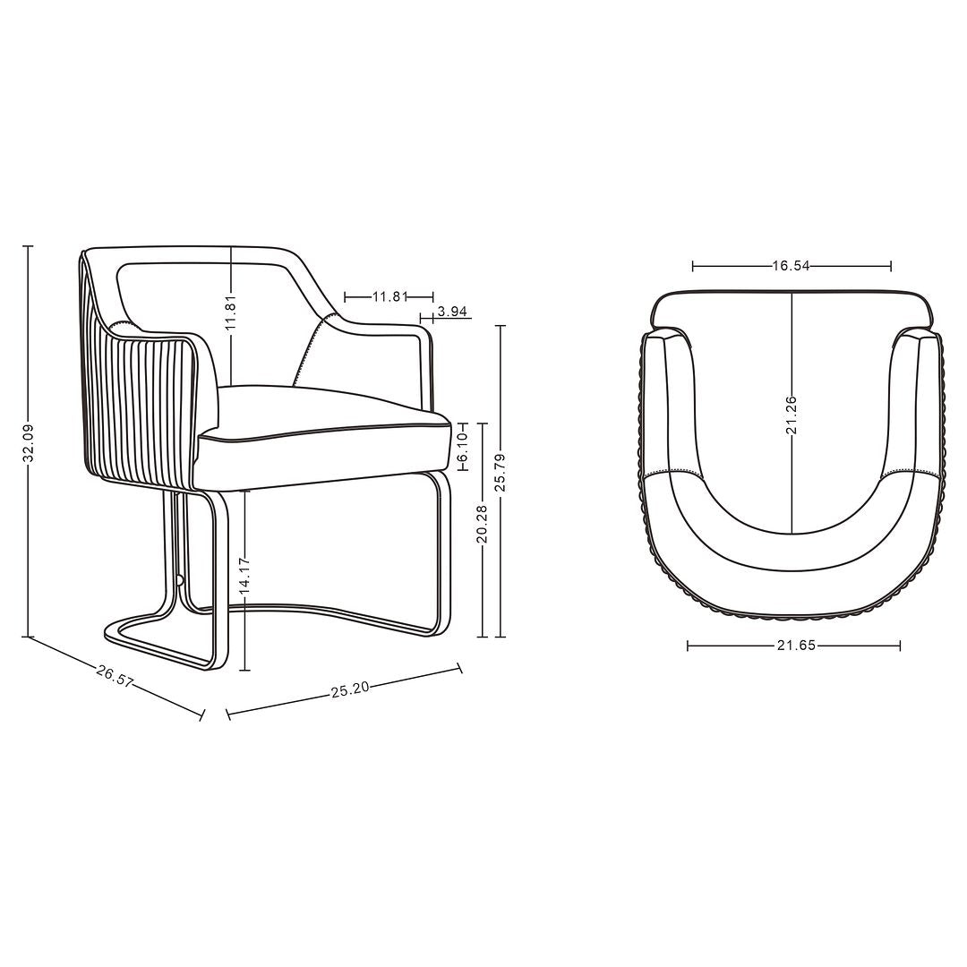Manhattan Comfort Edra Dining Armchair