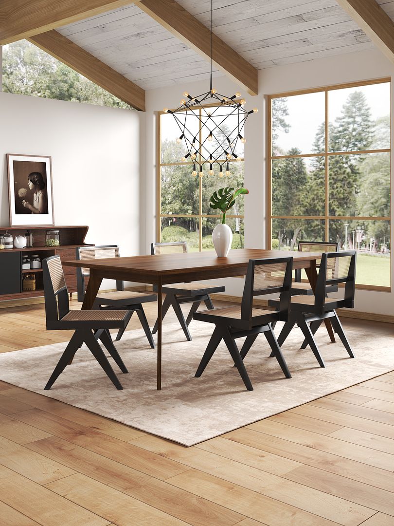 Manhattan Comfort Hamlet Cane Dining Chair - Set of 2