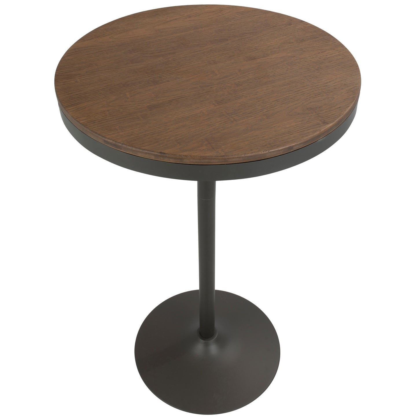 Dakota Industrial Adjustable Bar / Dinette Table in Antique and Brown