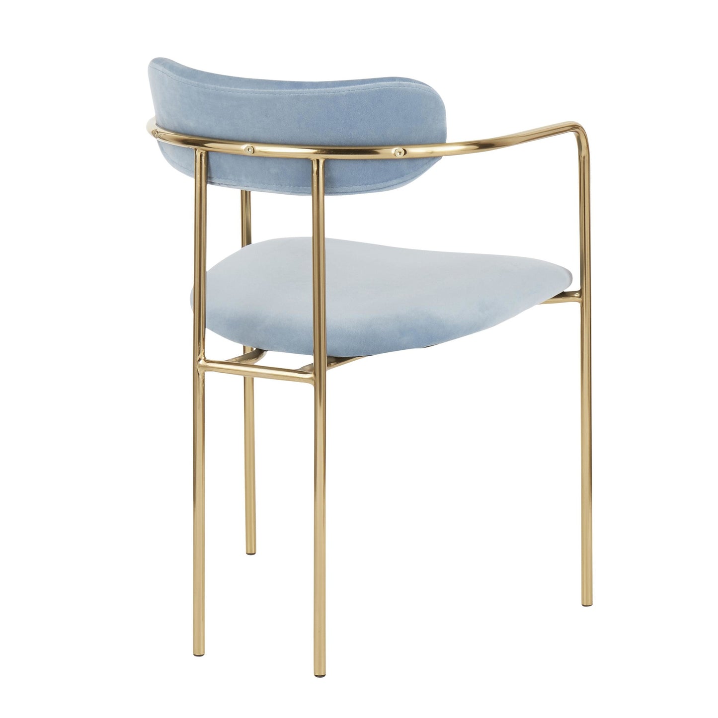Contemporary Chair in Gold Metal and Black Velvet by Majestic Office Furniture - Set of 2