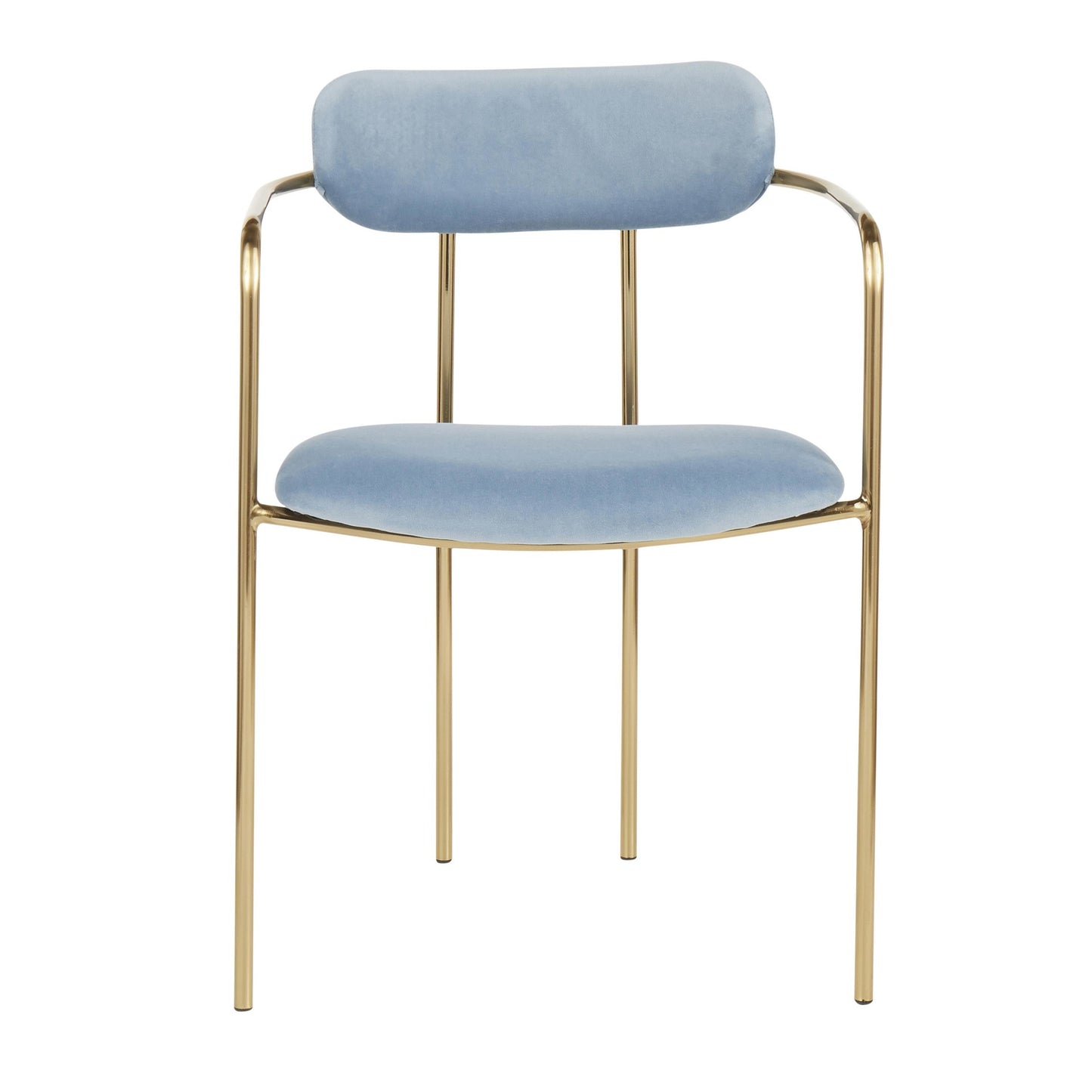 Contemporary Chair in Gold Metal and Black Velvet by Majestic Office Furniture - Set of 2