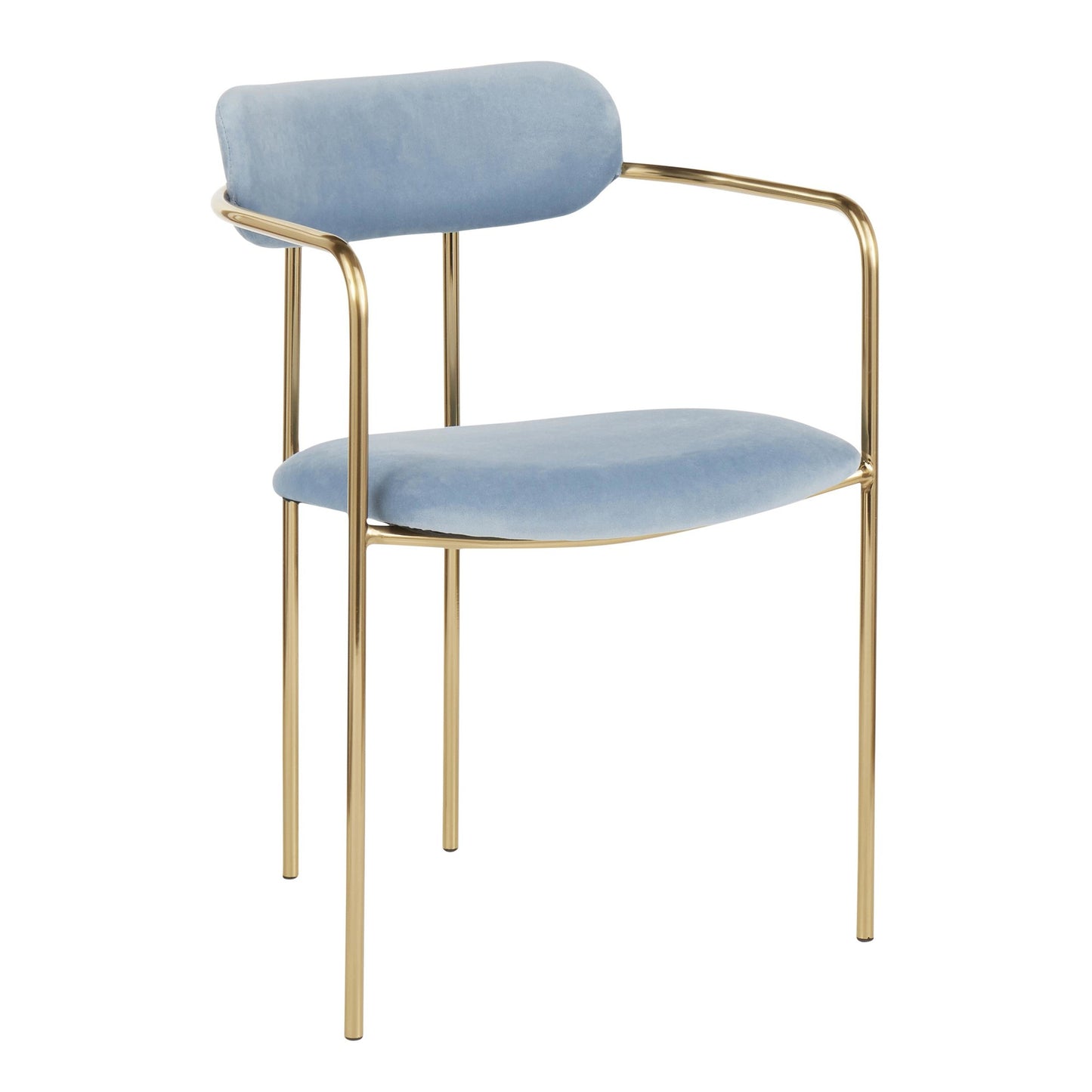 Contemporary Chair in Gold Metal and Black Velvet by Majestic Office Furniture - Set of 2