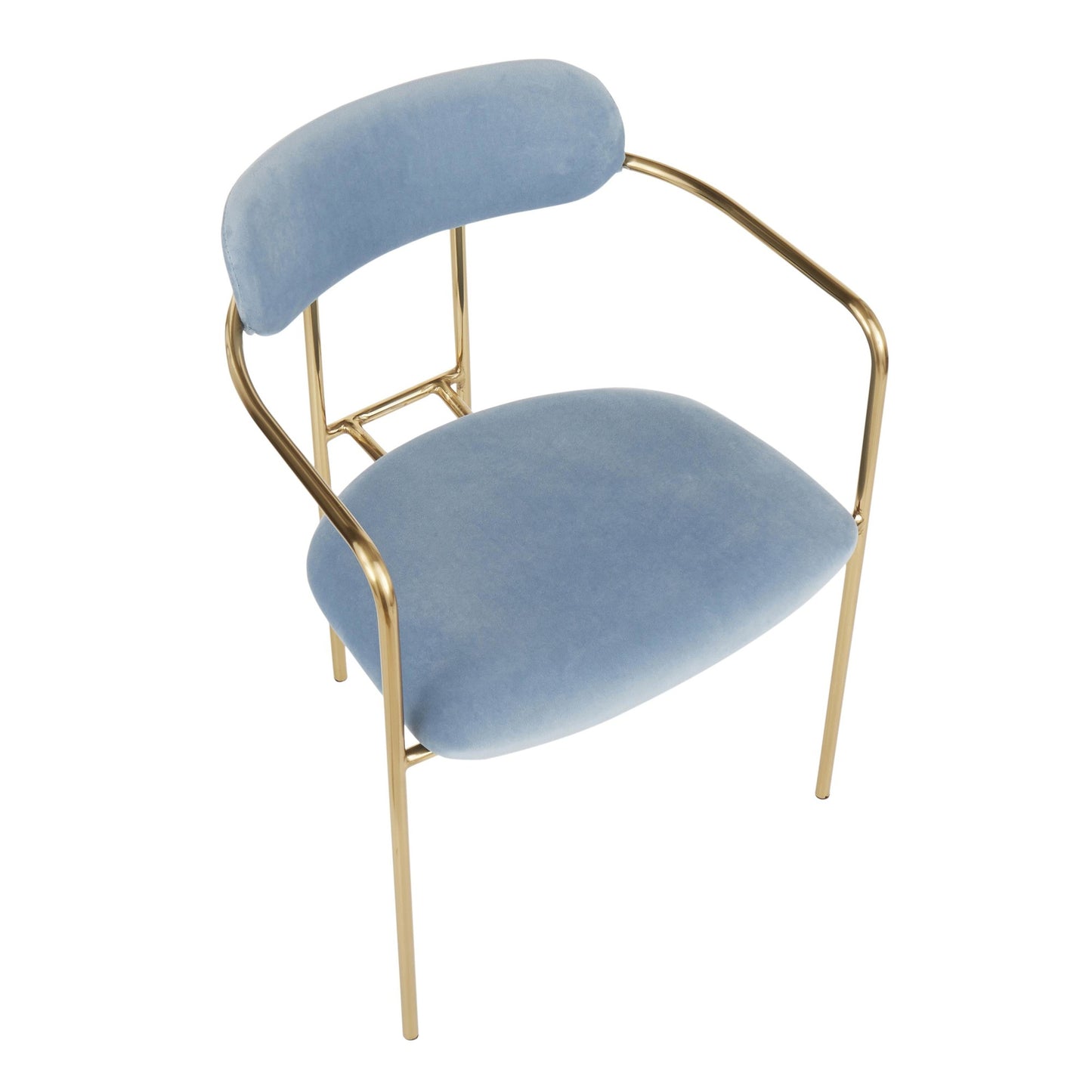 Contemporary Chair in Gold Metal and Black Velvet by Majestic Office Furniture - Set of 2