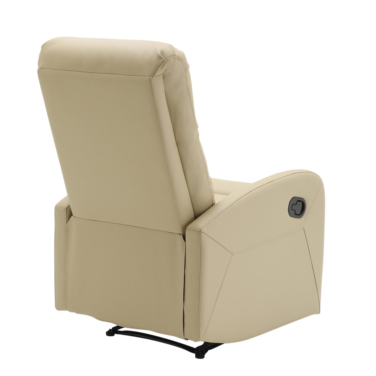 Majestic Office Furniture Contemporary Recliner Chair in Beige Faux Leather