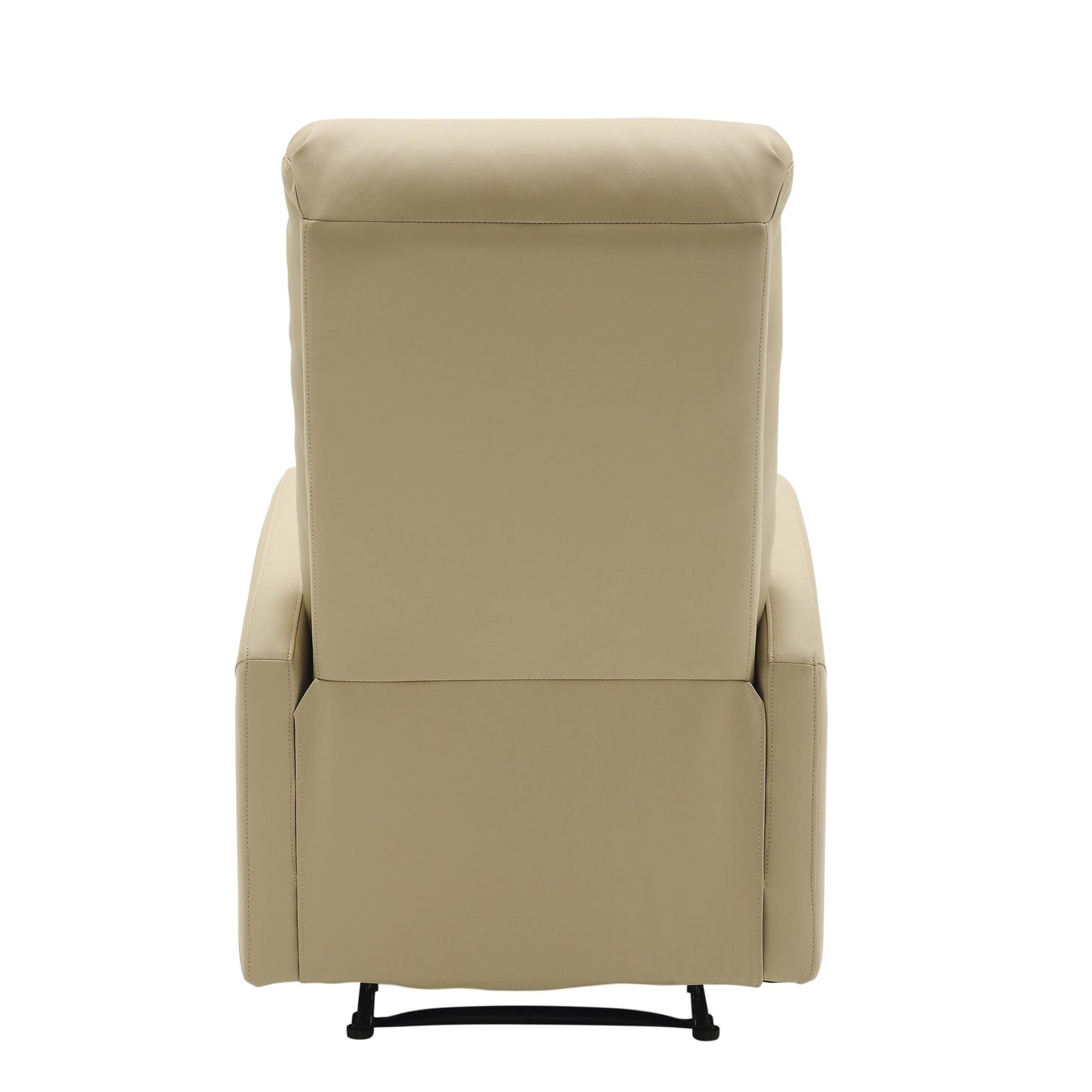 Majestic Office Furniture Contemporary Recliner Chair in Beige Faux Leather