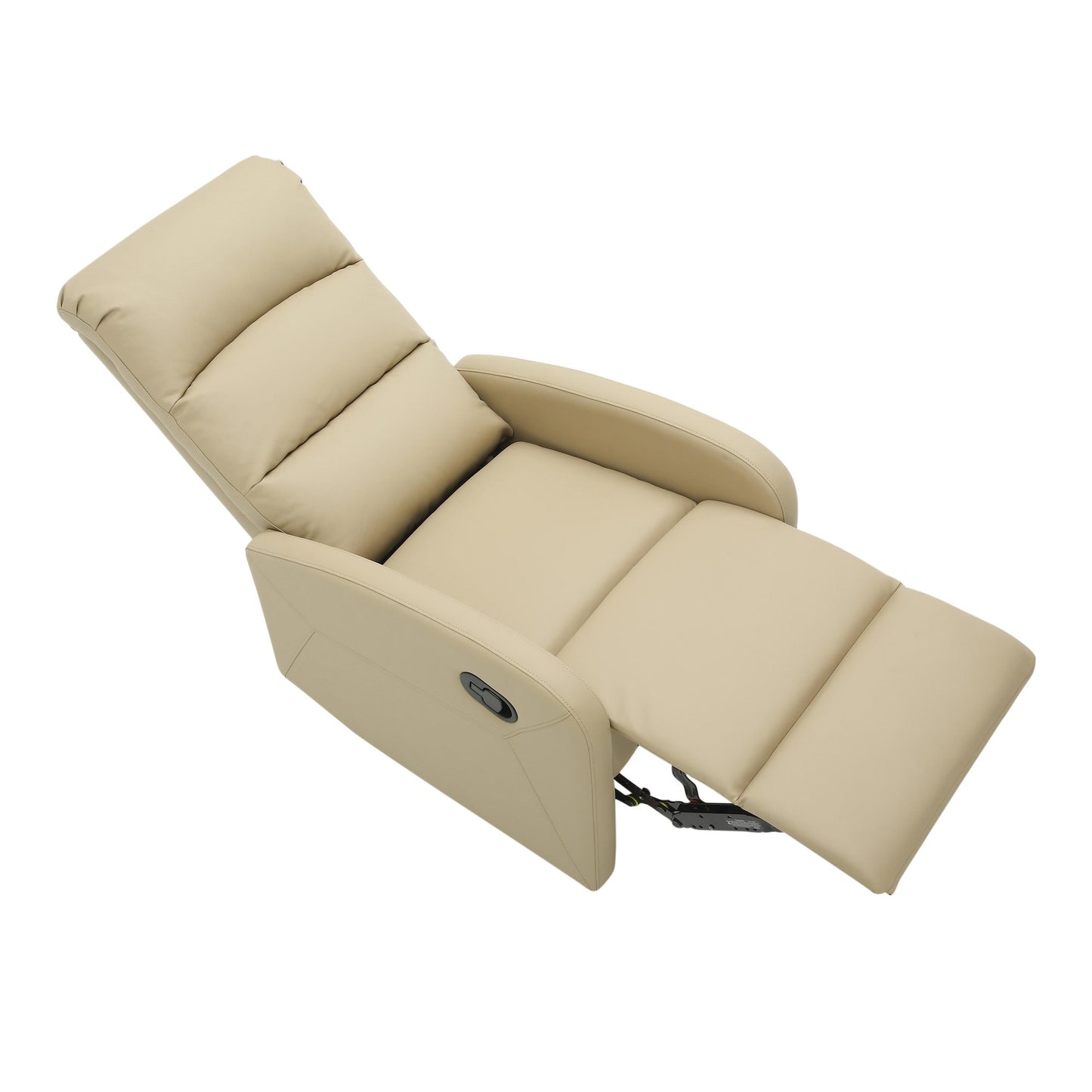 Majestic Office Furniture Contemporary Recliner Chair in Beige Faux Leather
