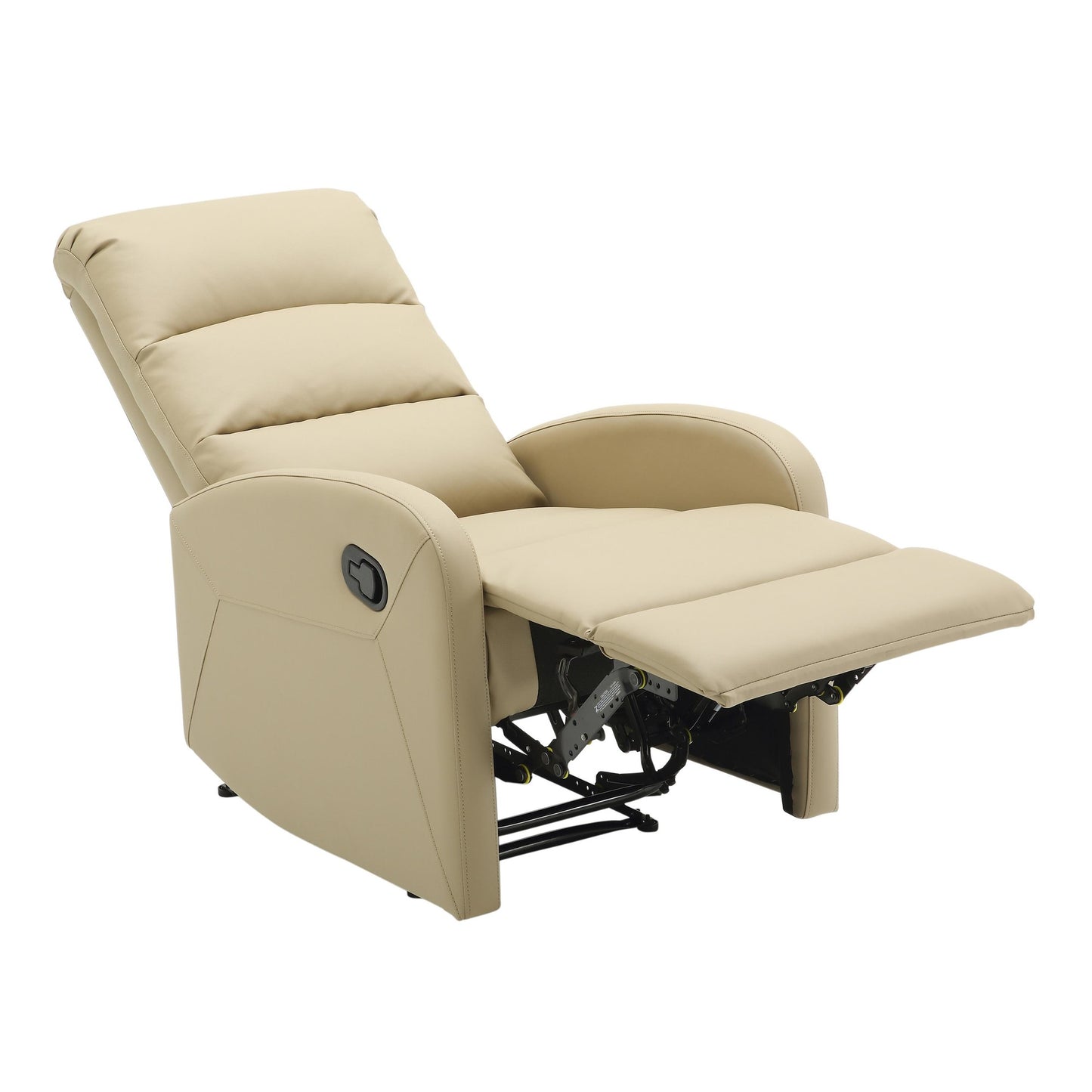 Majestic Office Furniture Contemporary Recliner Chair in Beige Faux Leather