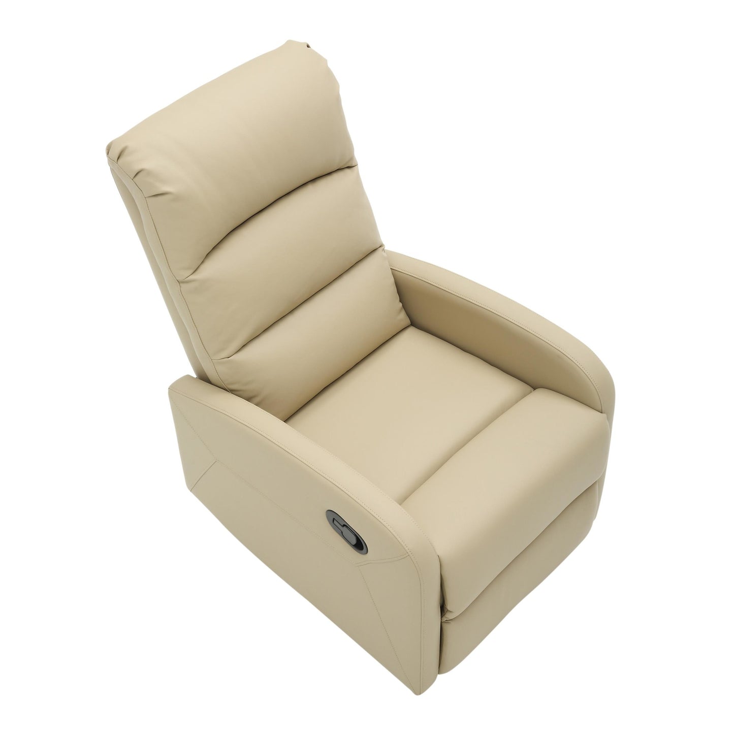 Majestic Office Furniture Contemporary Recliner Chair in Beige Faux Leather