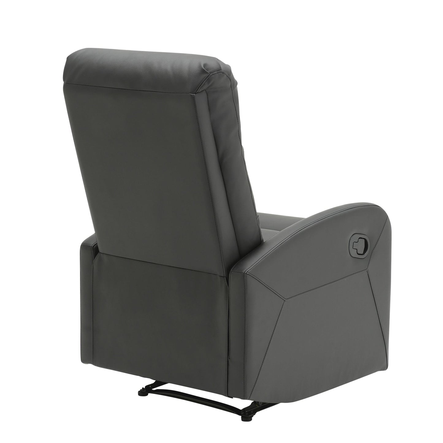 Majestic Office Furniture Contemporary Recliner Chair in Beige Faux Leather