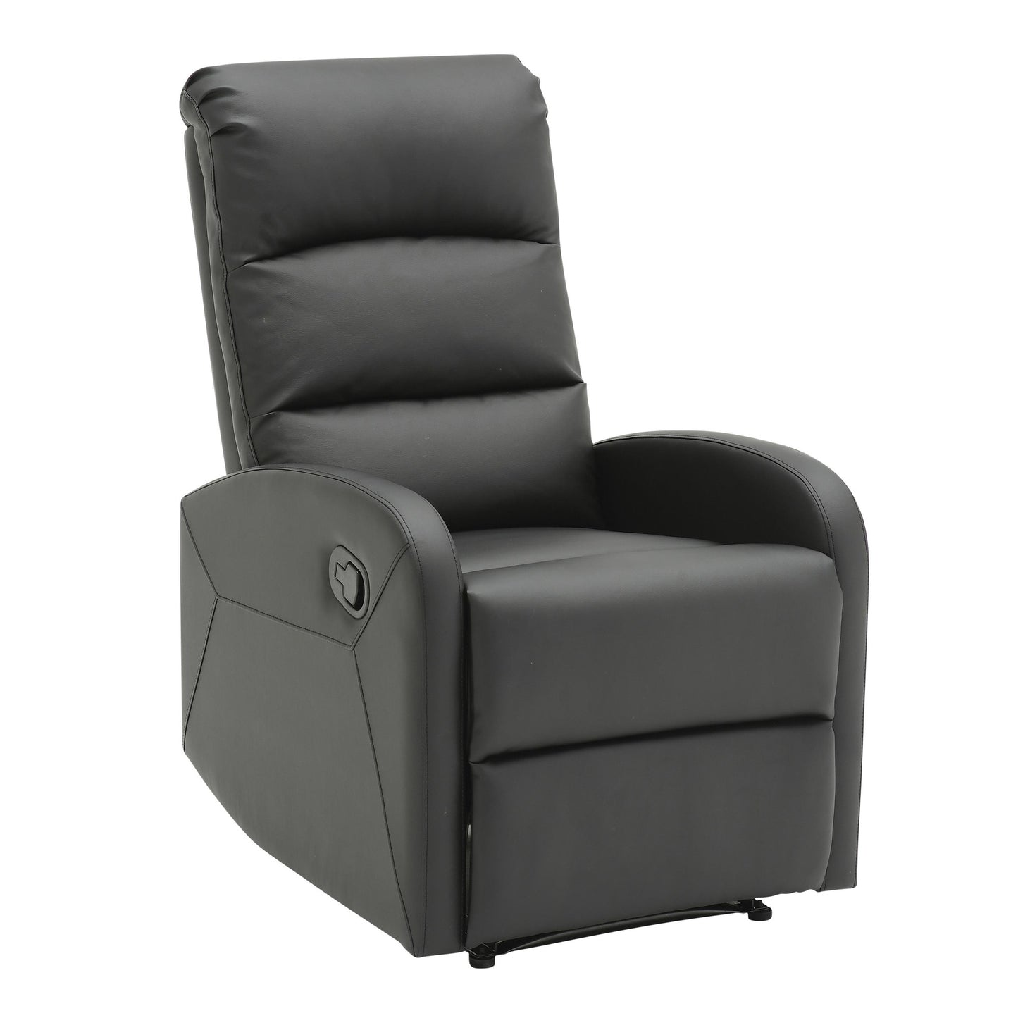 Majestic Office Furniture Contemporary Recliner Chair in Beige Faux Leather