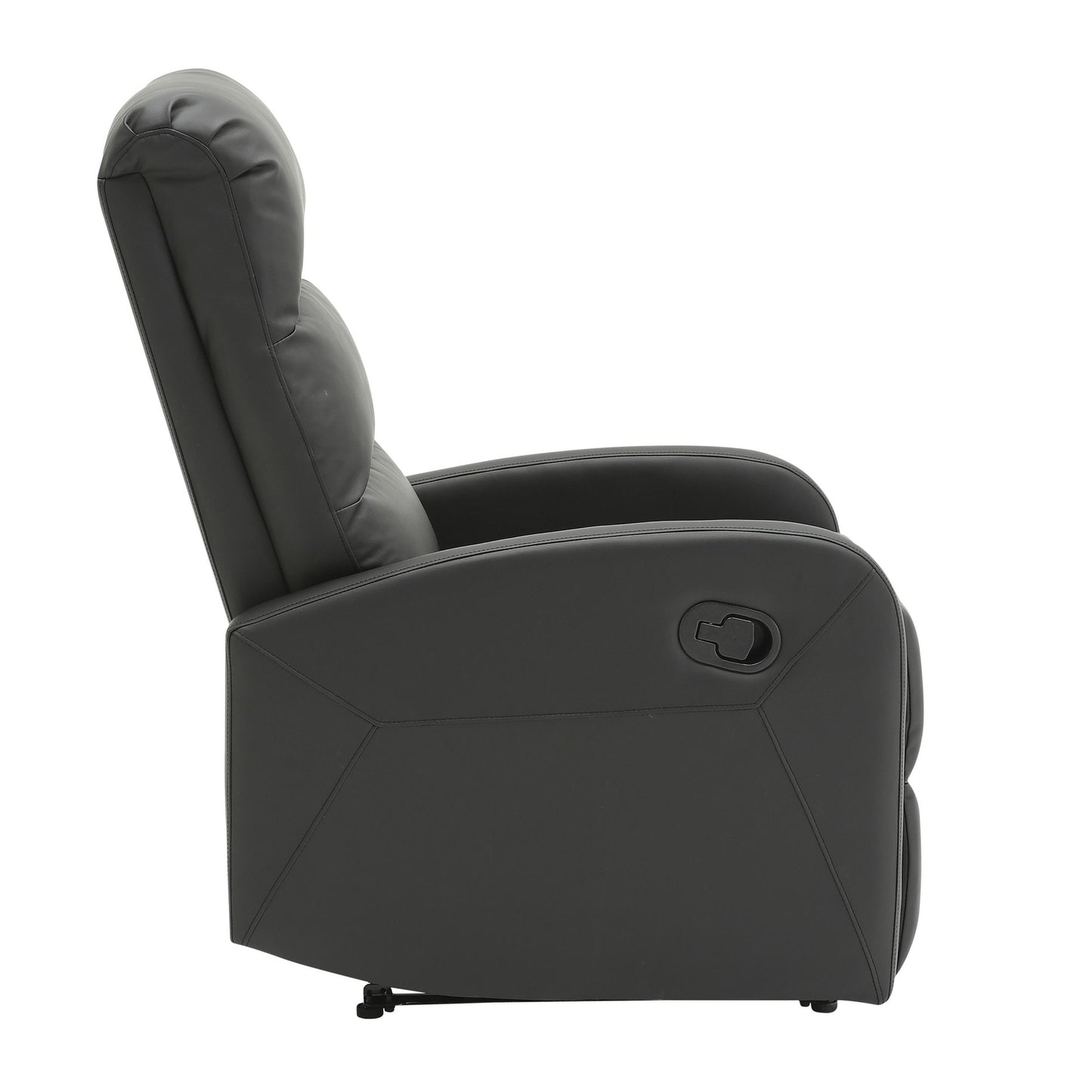 Majestic Office Furniture Contemporary Recliner Chair in Beige Faux Leather