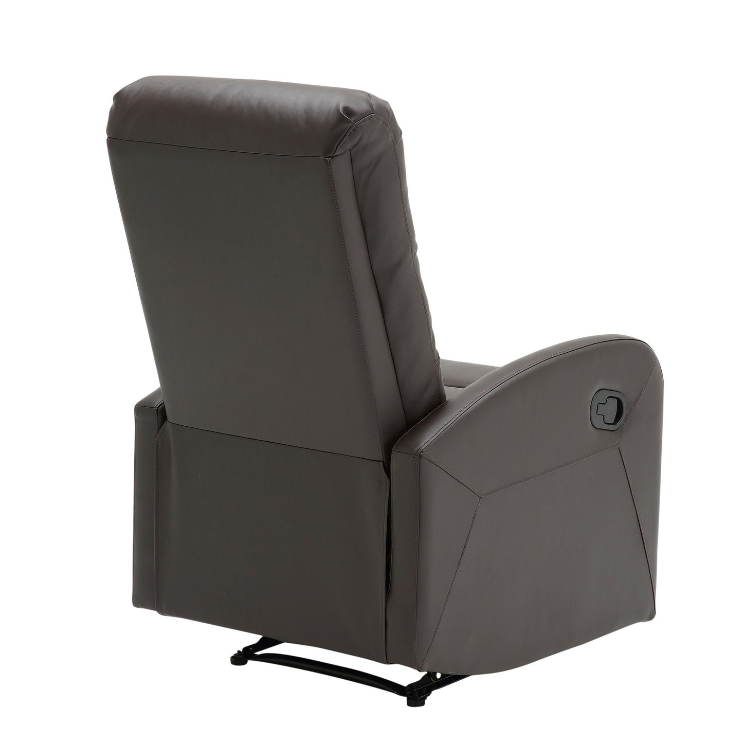 Majestic Office Furniture Contemporary Recliner Chair in Beige Faux Leather