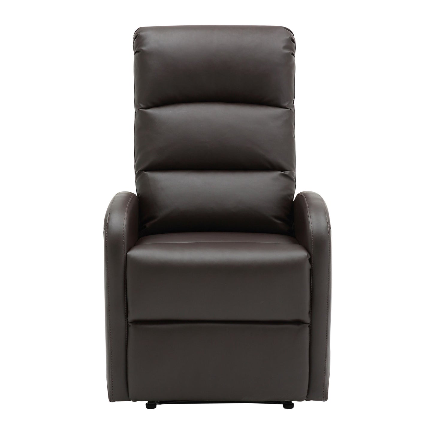 Majestic Office Furniture Contemporary Recliner Chair in Beige Faux Leather