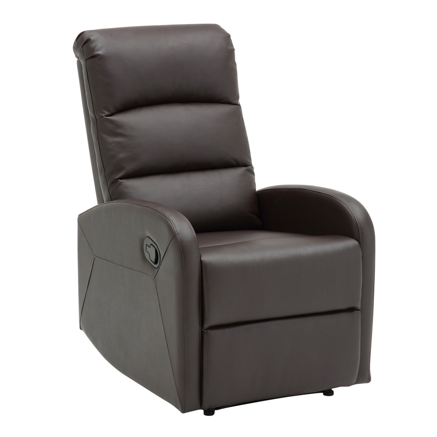 Majestic Office Furniture Contemporary Recliner Chair in Beige Faux Leather
