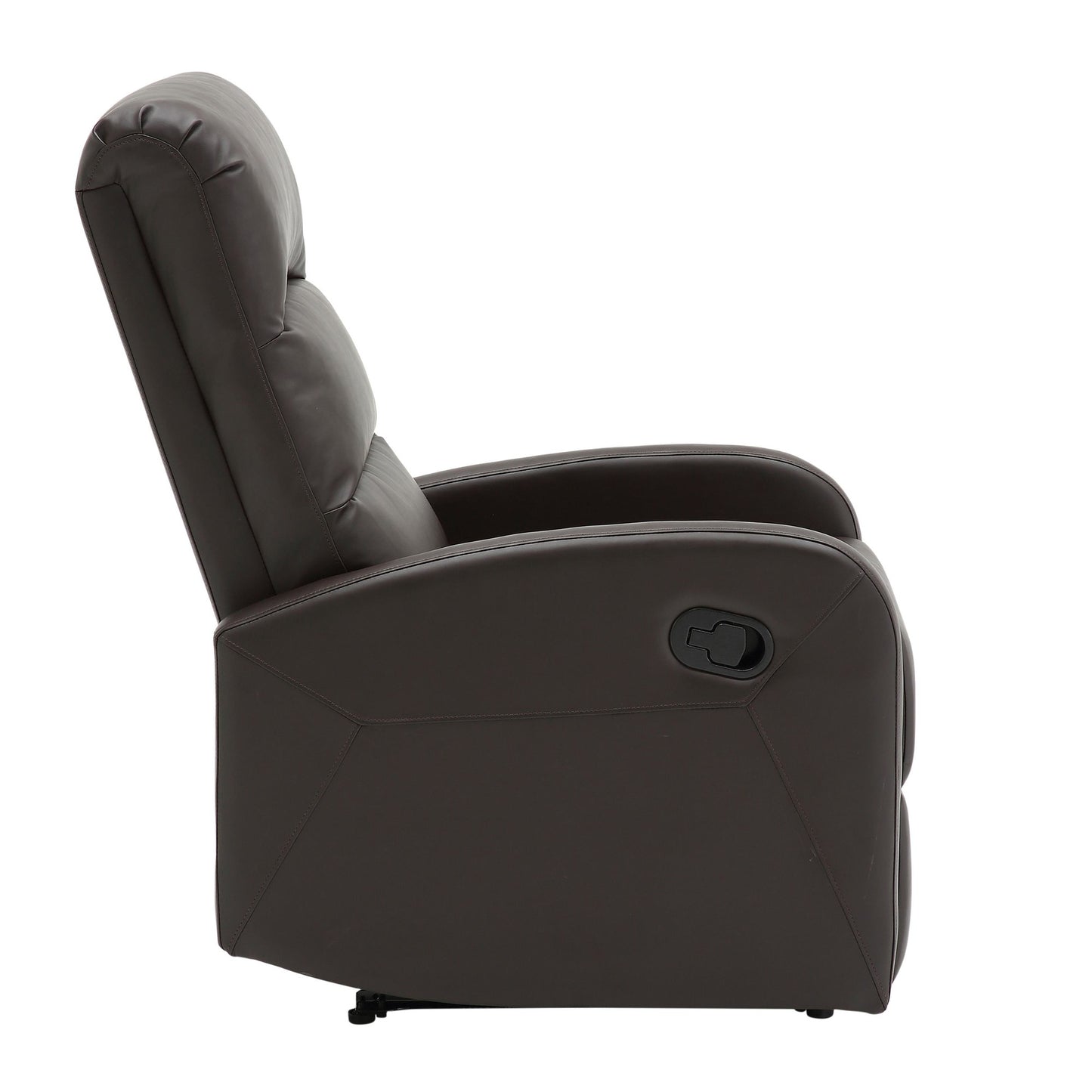 Majestic Office Furniture Contemporary Recliner Chair in Beige Faux Leather