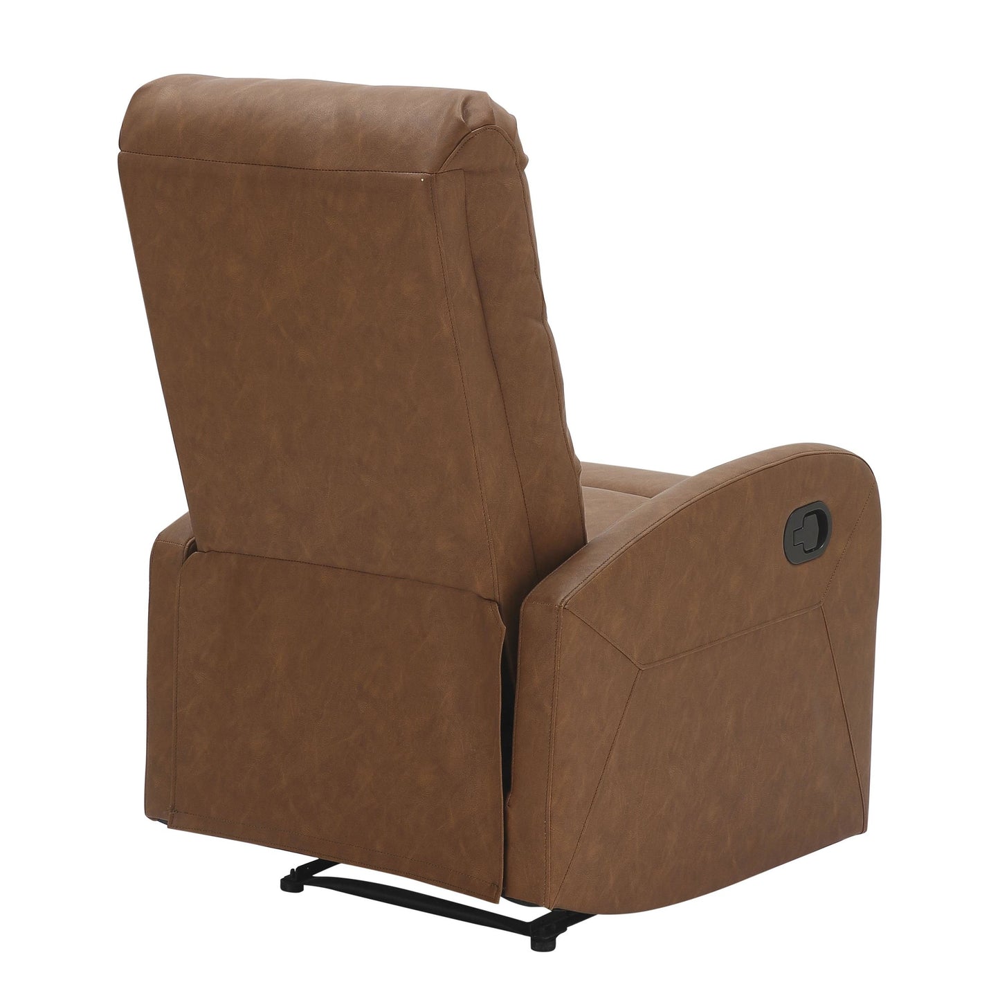 Majestic Office Furniture Contemporary Recliner Chair in Beige Faux Leather