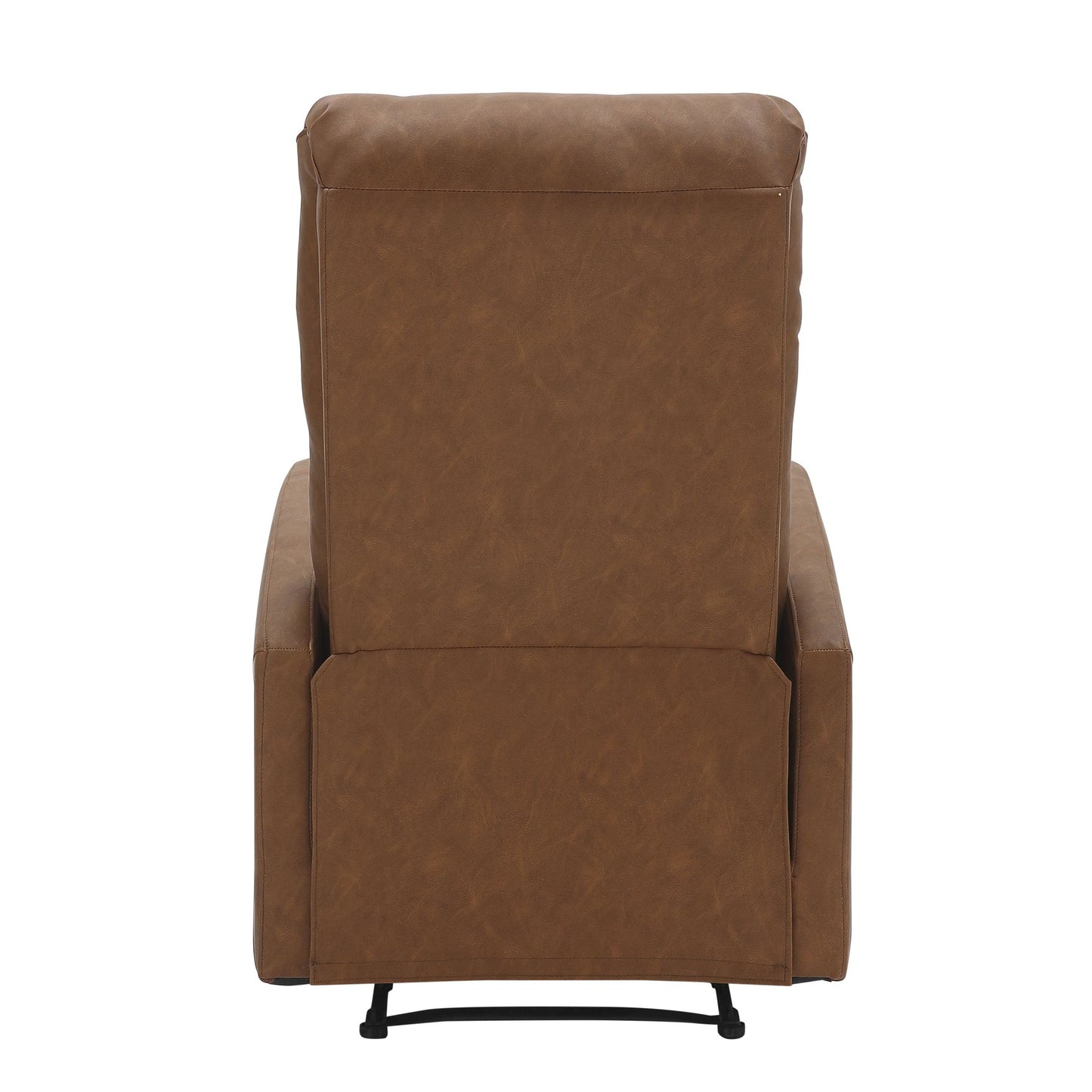 Majestic Office Furniture Contemporary Recliner Chair in Beige Faux Leather