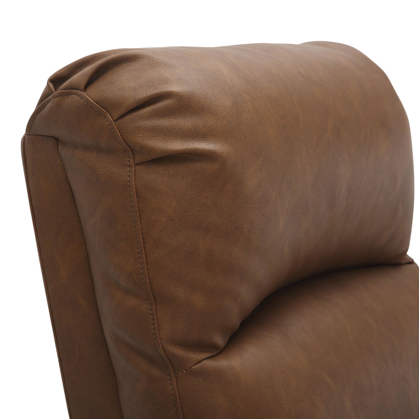 Majestic Office Furniture Contemporary Recliner Chair in Beige Faux Leather