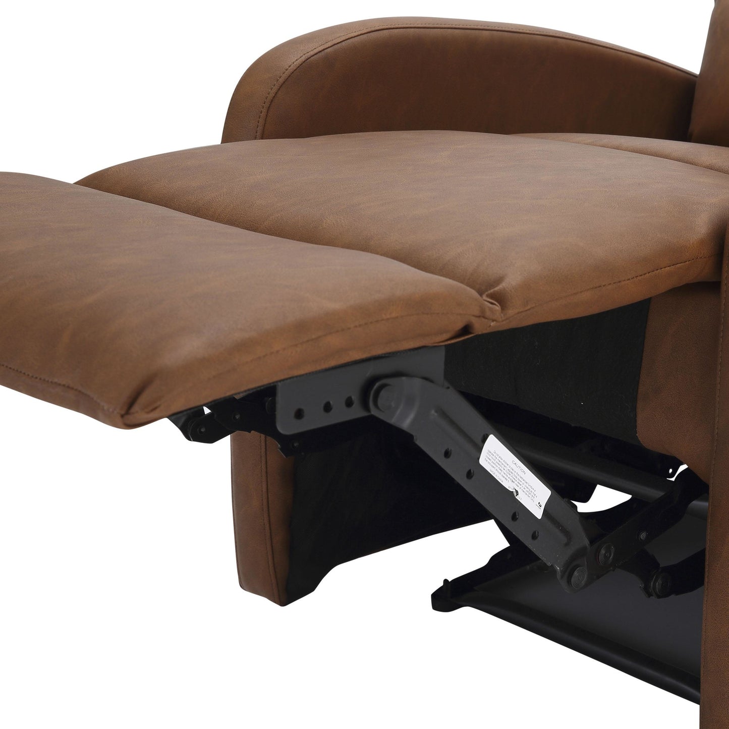 Majestic Office Furniture Contemporary Recliner Chair in Beige Faux Leather