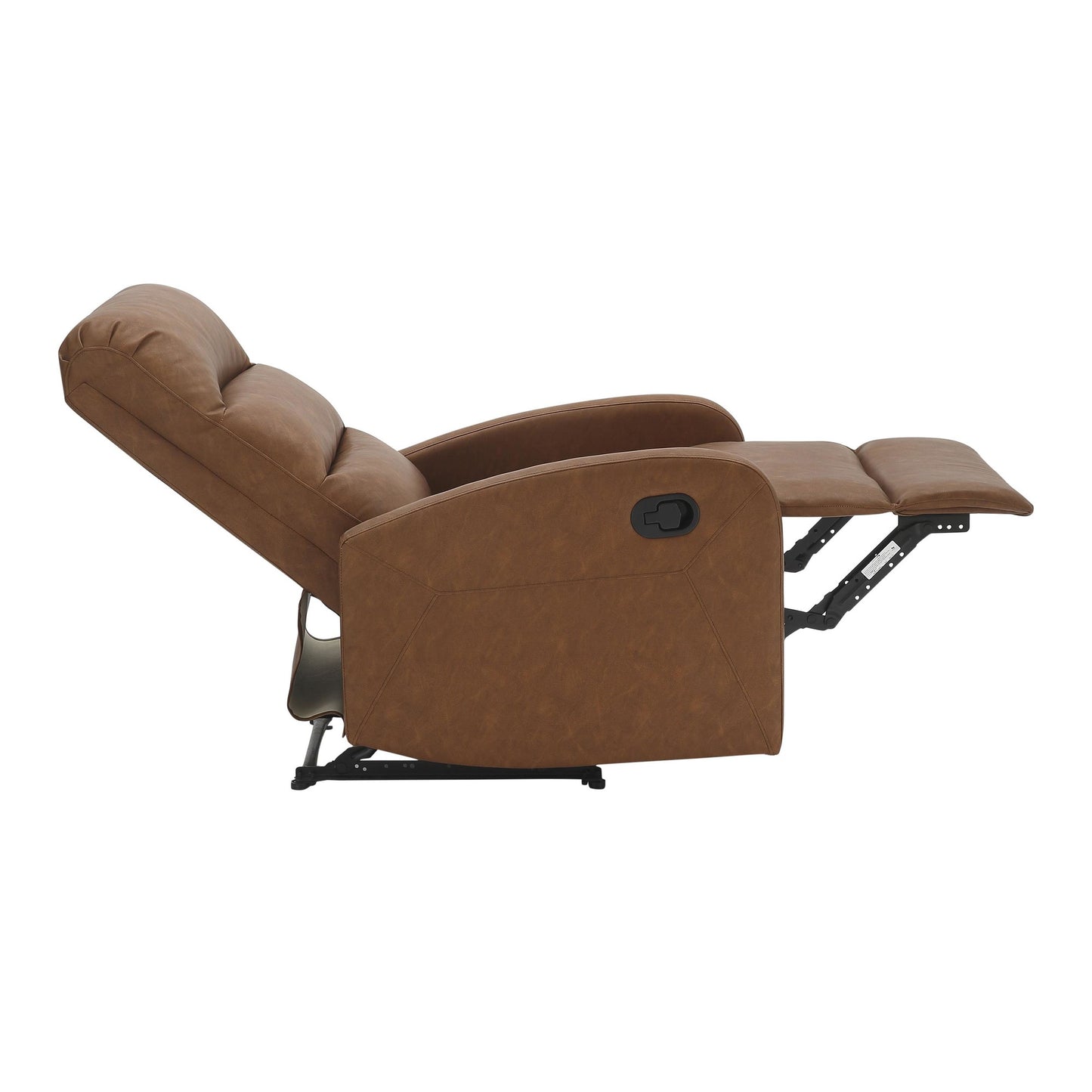 Majestic Office Furniture Contemporary Recliner Chair in Beige Faux Leather